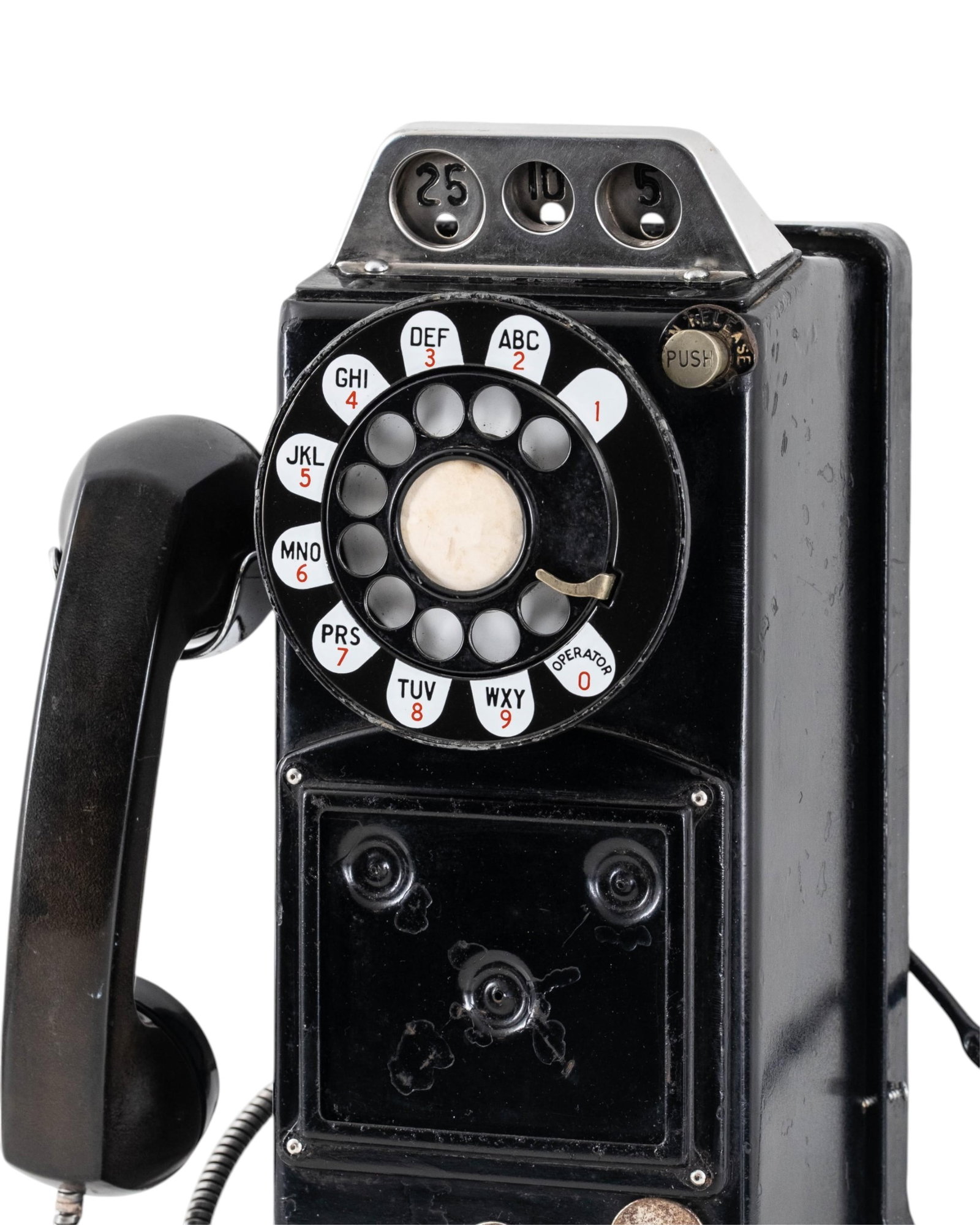 No Reserve- 1940s Western Electric Three Slot Pay Phone - 2