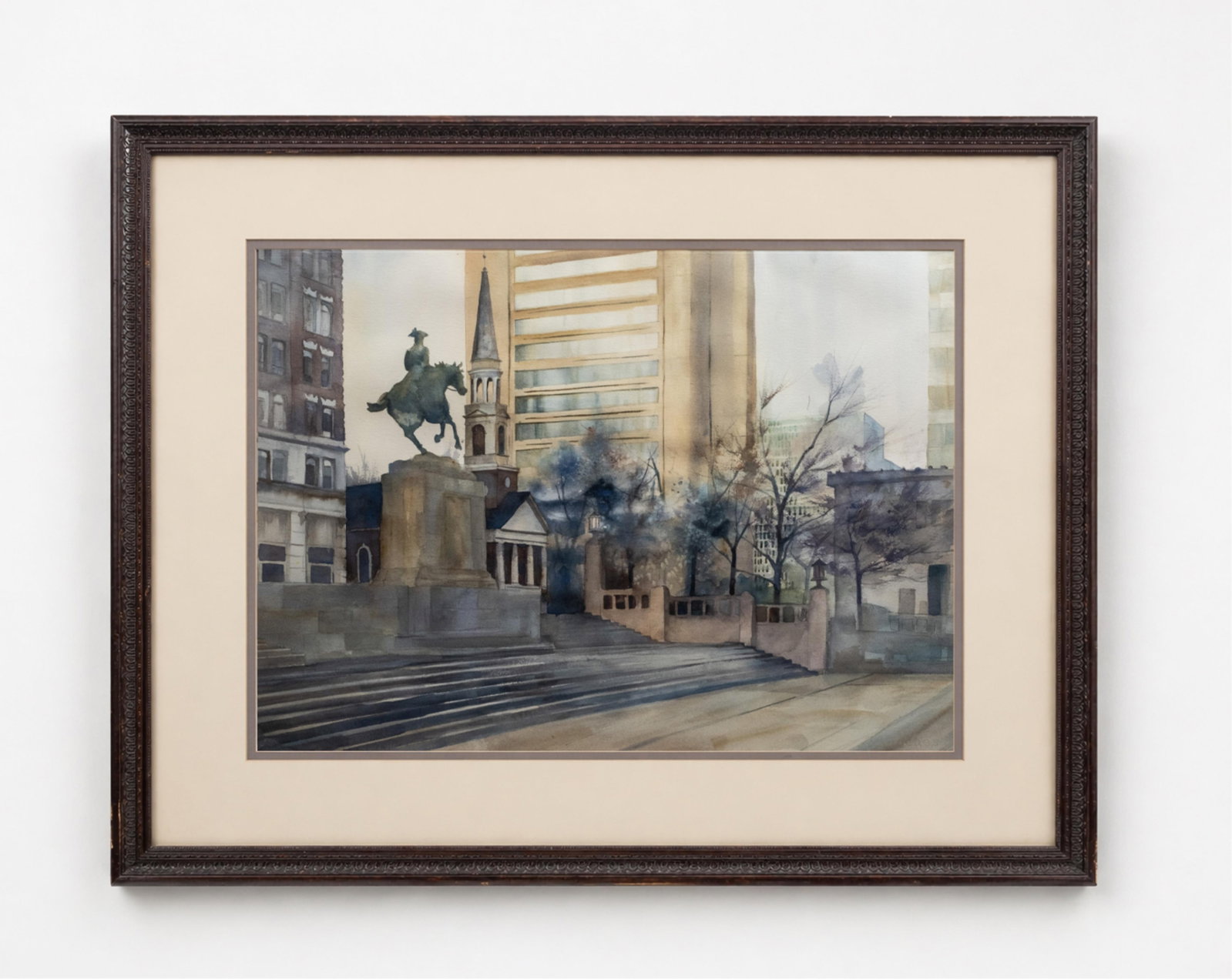 No Reserve- Davis Gray Large Watercolor Painting of the Controversial ‘Caesar Rodney’s Ride’ - 2