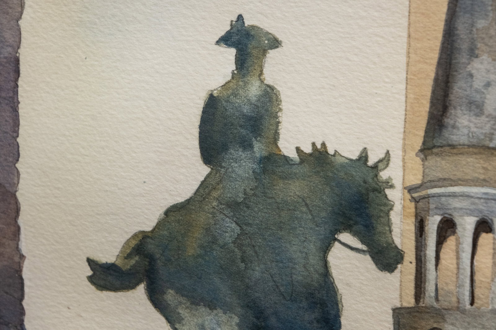 No Reserve- Davis Gray Large Watercolor Painting of the Controversial ‘Caesar Rodney’s Ride’ - 5