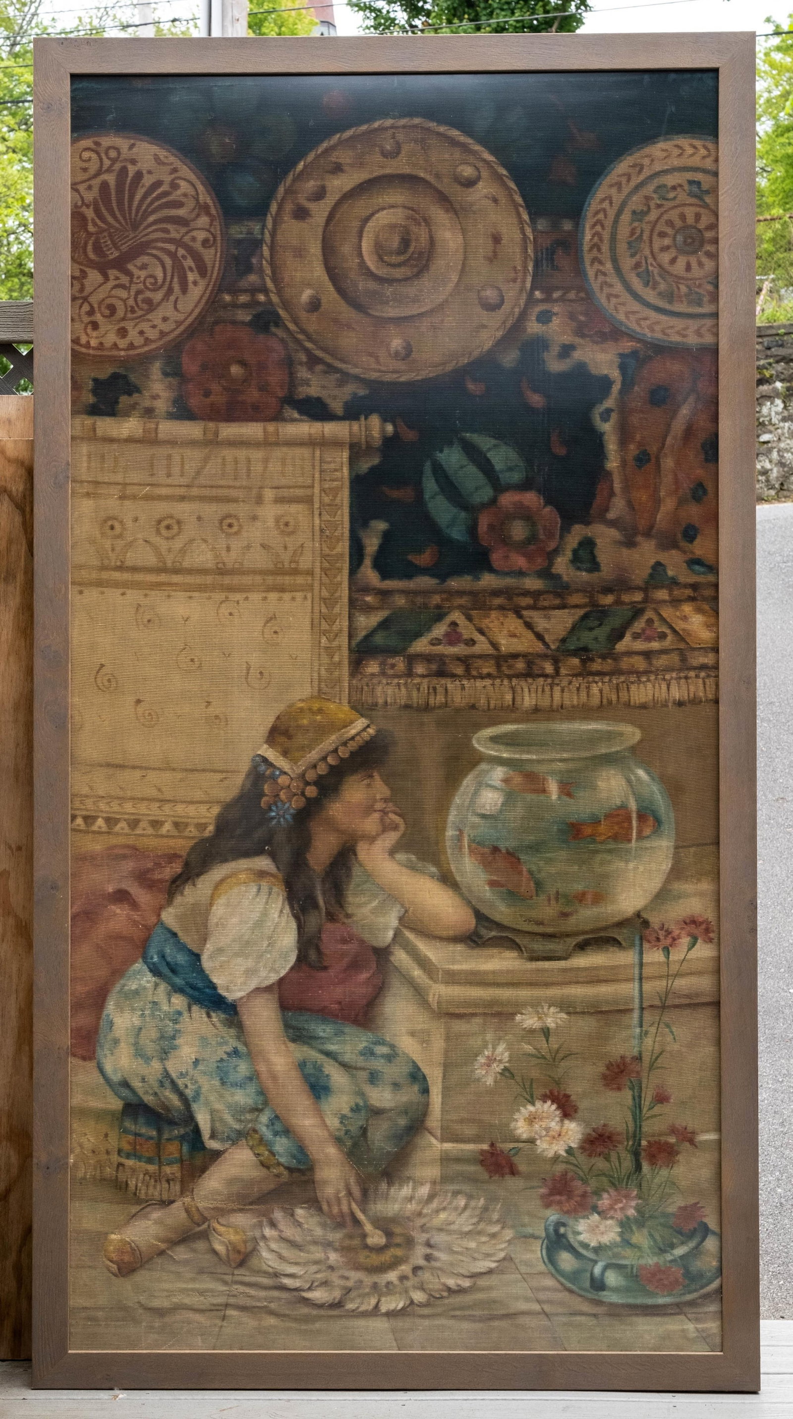 No Reserve- William Stephen Coleman (after) British Orientalist Goldfish Bowl 80-in Painting - 4