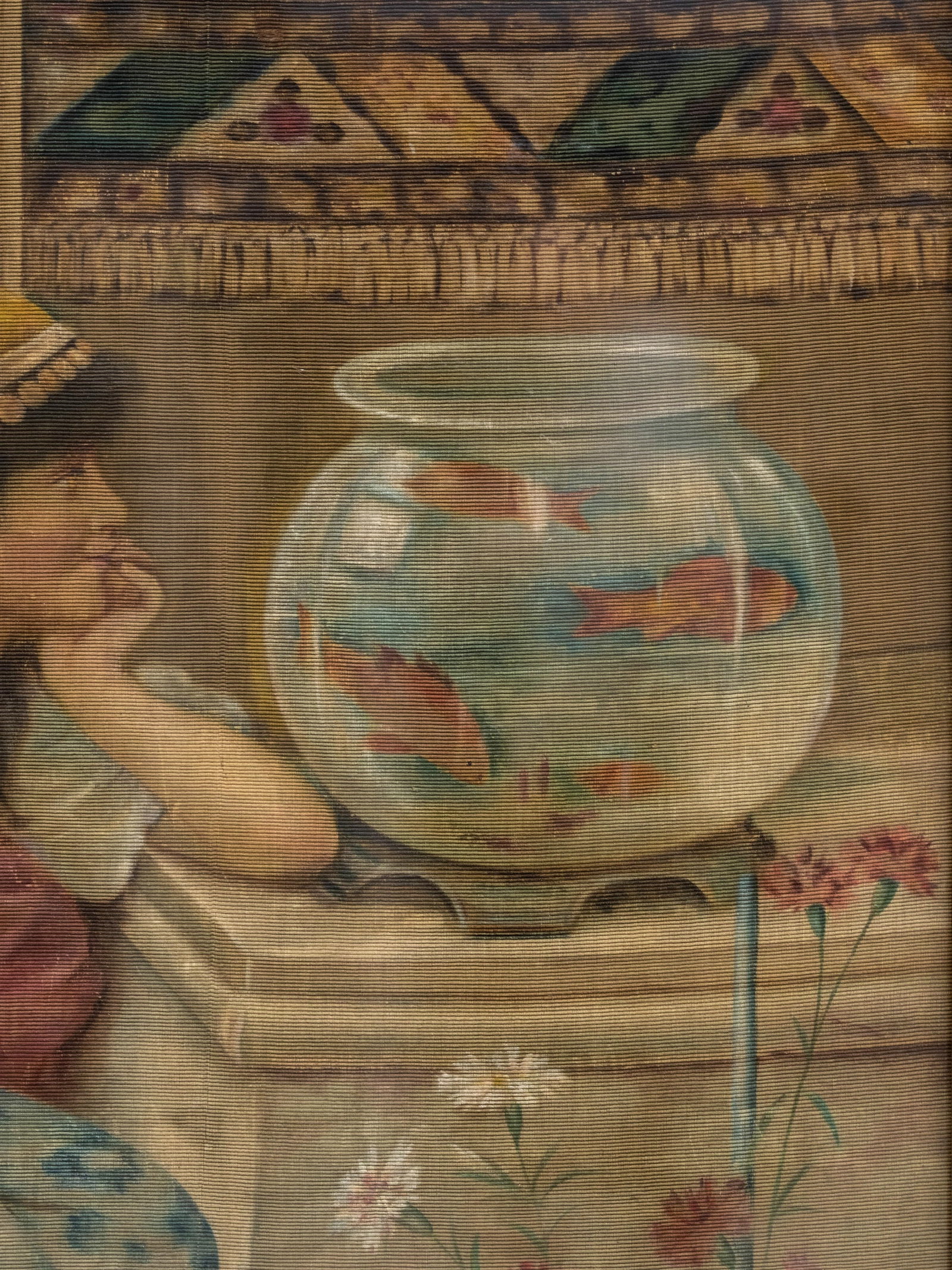No Reserve- William Stephen Coleman (after) British Orientalist Goldfish Bowl 80-in Painting - 8