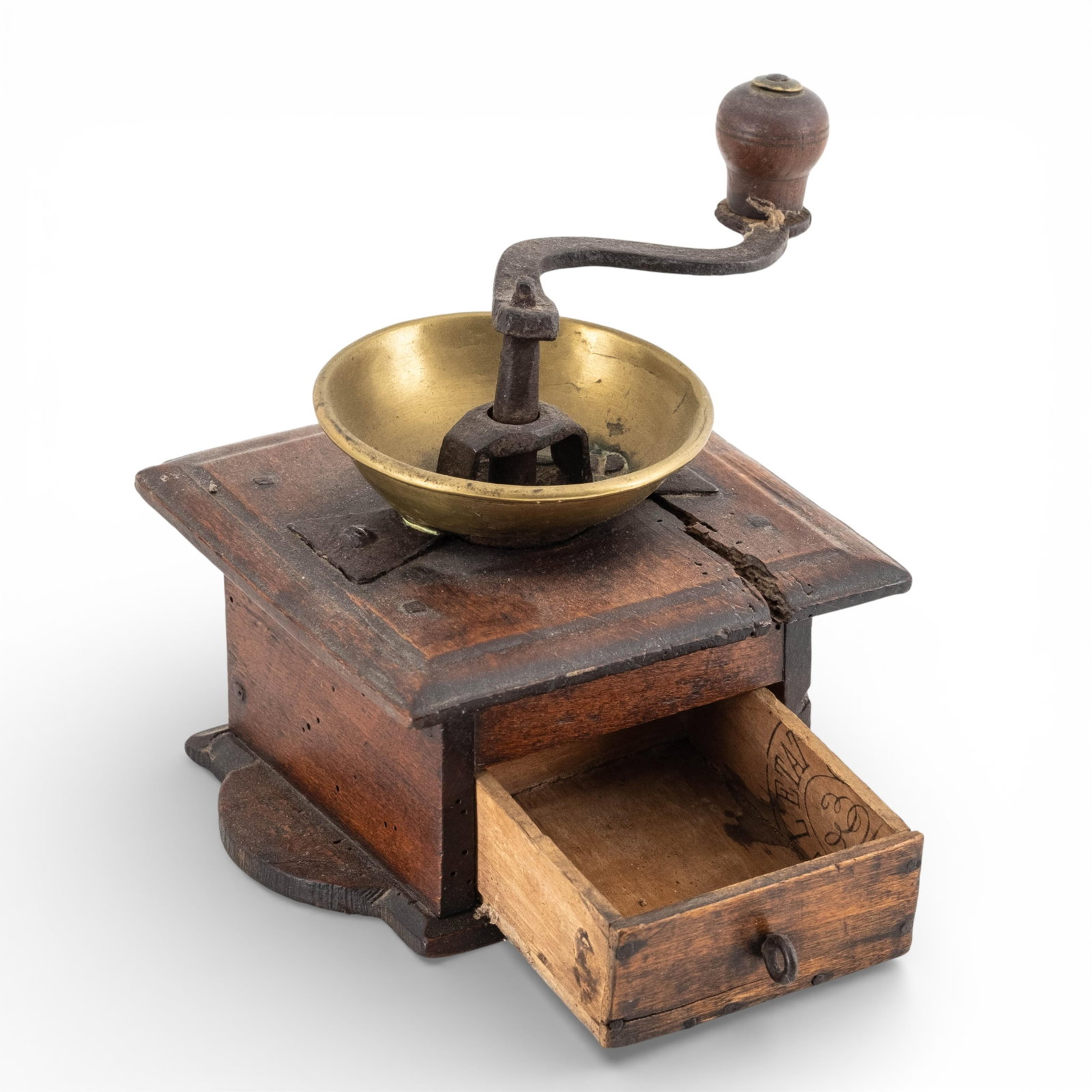No Reserve- Four Antique Wooden Coffee Grinders - 3