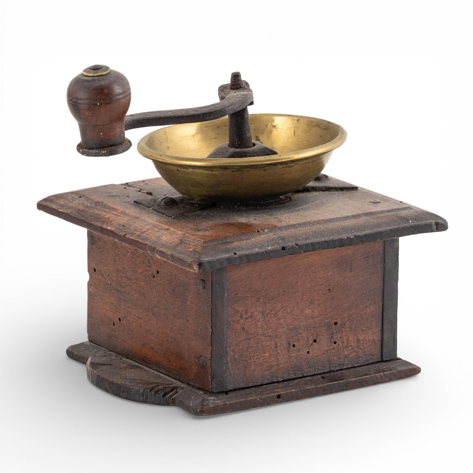 No Reserve- Four Antique Wooden Coffee Grinders - 4