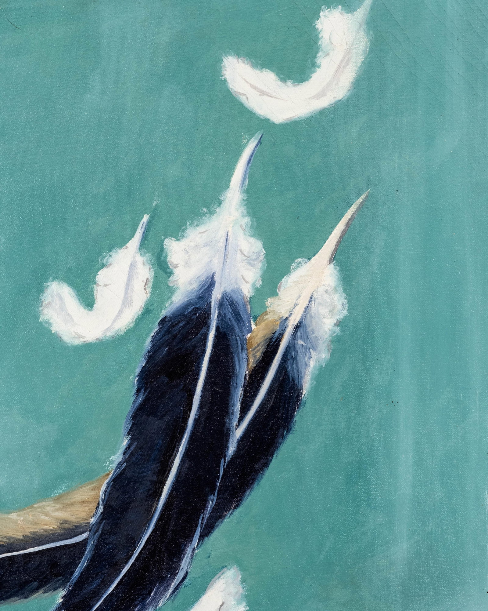 No Reserve- Moussaid Signed 35-inch Oil Painting, 1981 - 5