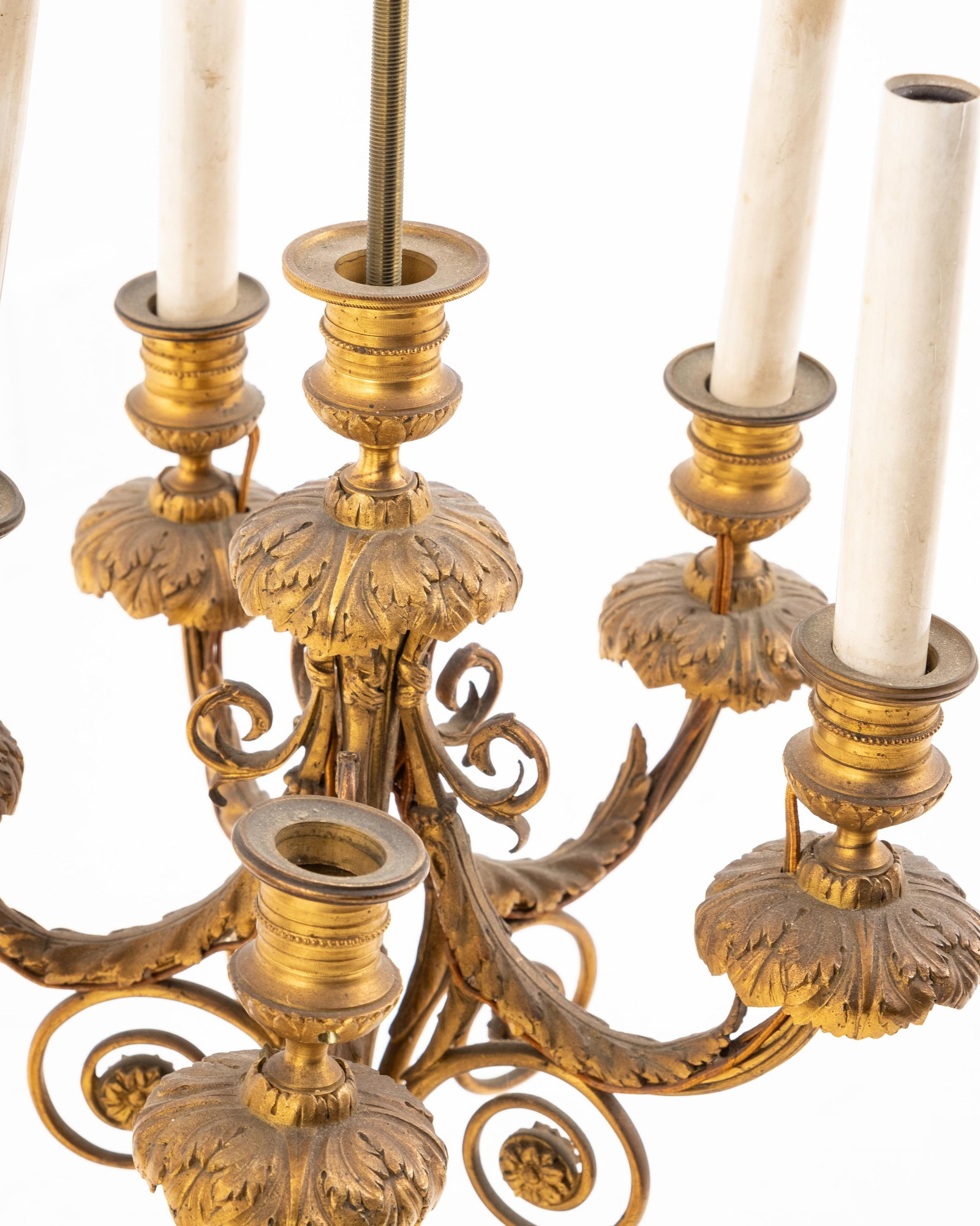 No Reserve- Pair of Tall French Bronze Candelabras, 19th Century - 5