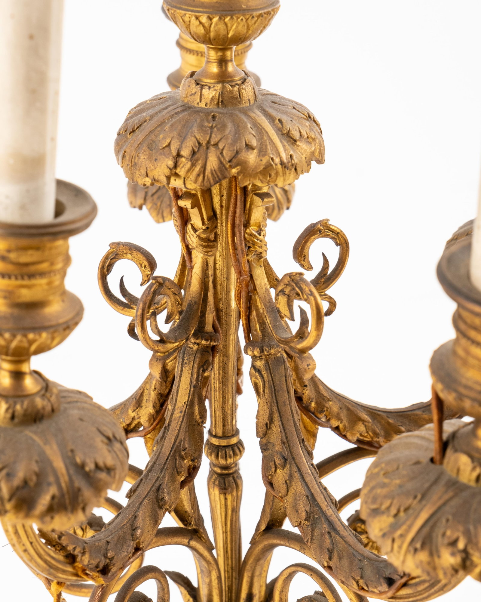 No Reserve- Pair of Tall French Bronze Candelabras, 19th Century - 7