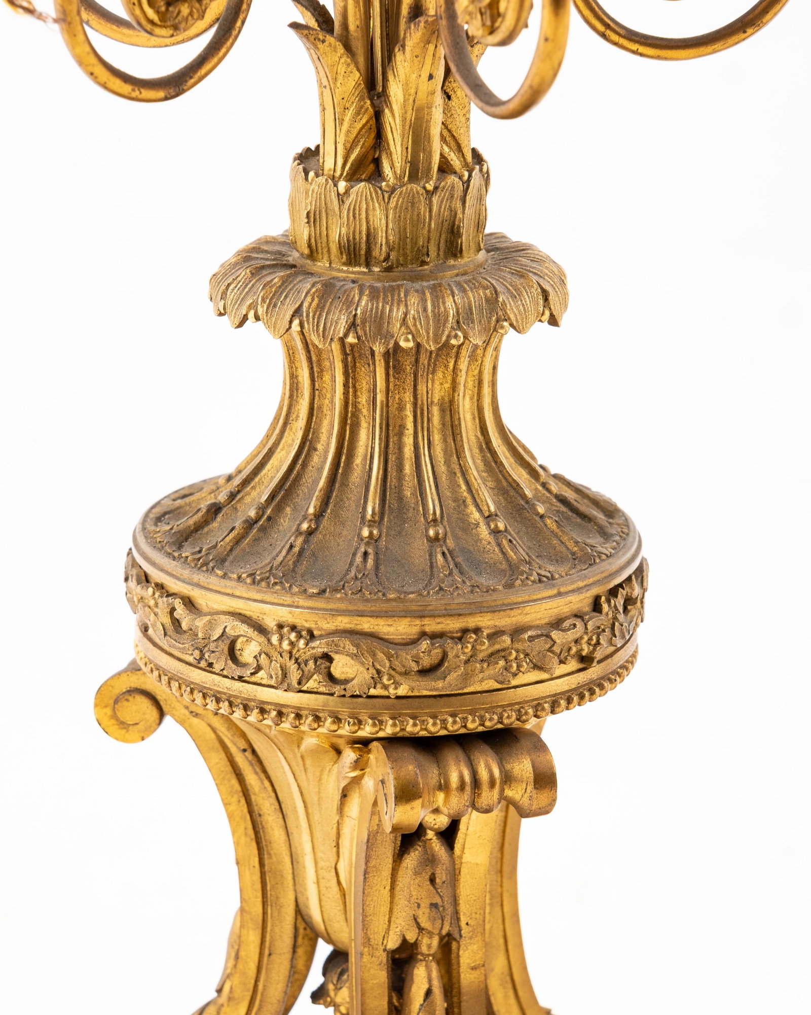 No Reserve- Pair of Tall French Bronze Candelabras, 19th Century - 9