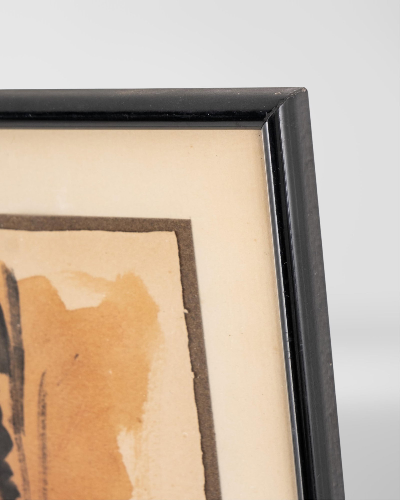 No Reserve- Bonaventure Fieullien French work Abstract Landscape, Signed Mixed Media on Paper, 20th - 9