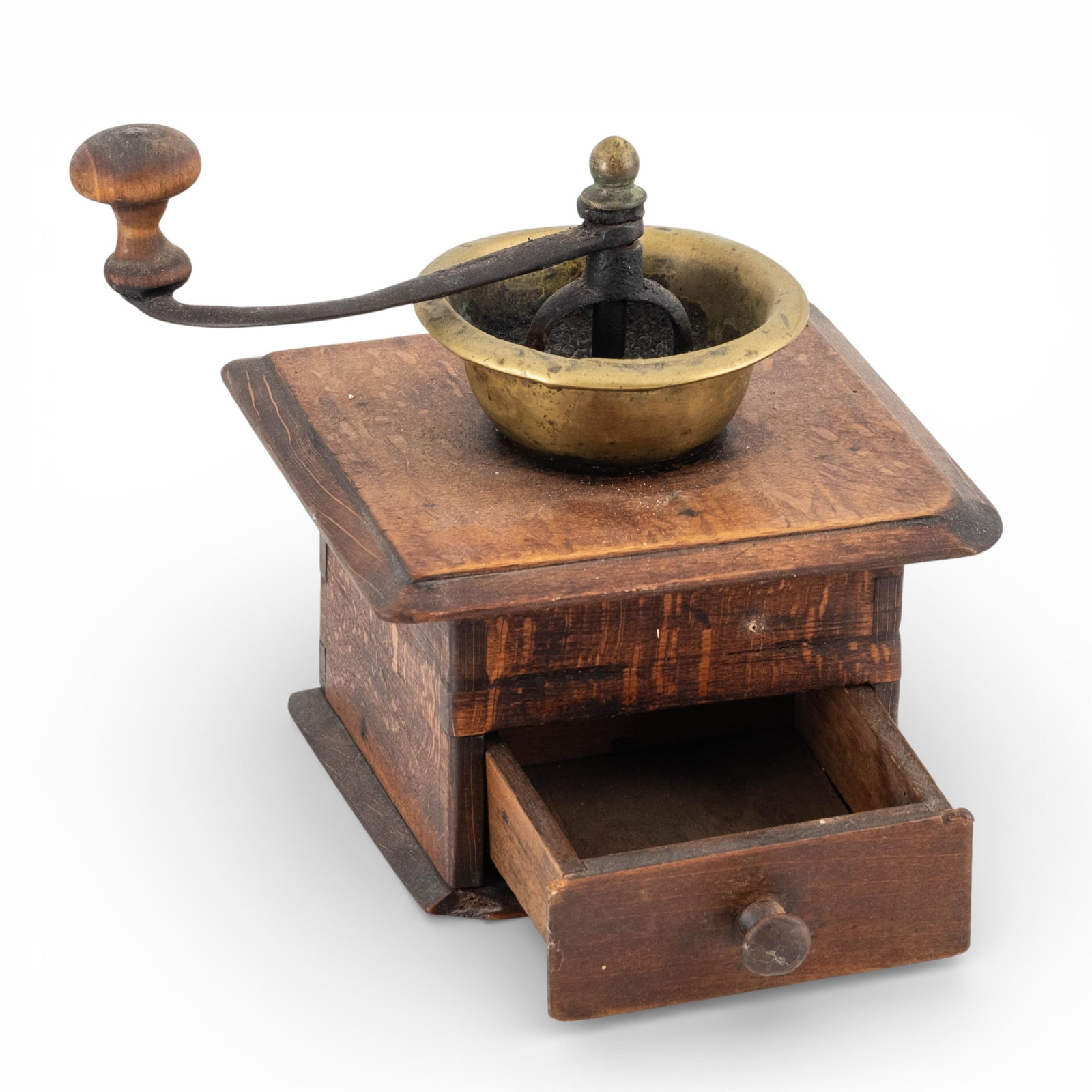 No Reserve- Group Of Antique Wooden Coffee Grinders - 4