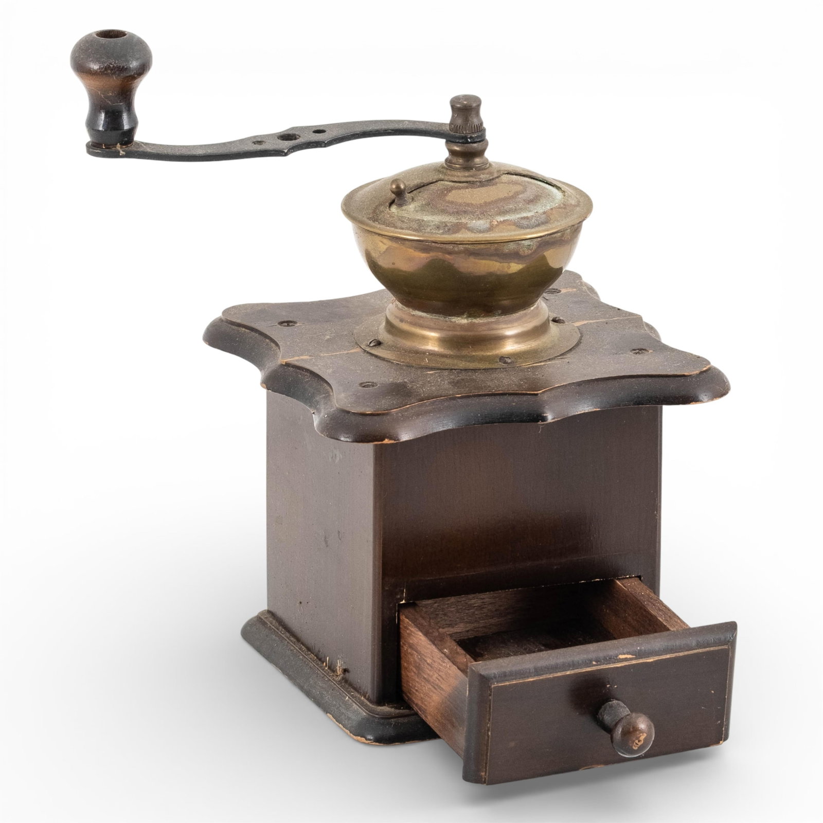 No Reserve- Group Of Antique Wooden Coffee Grinders - 8