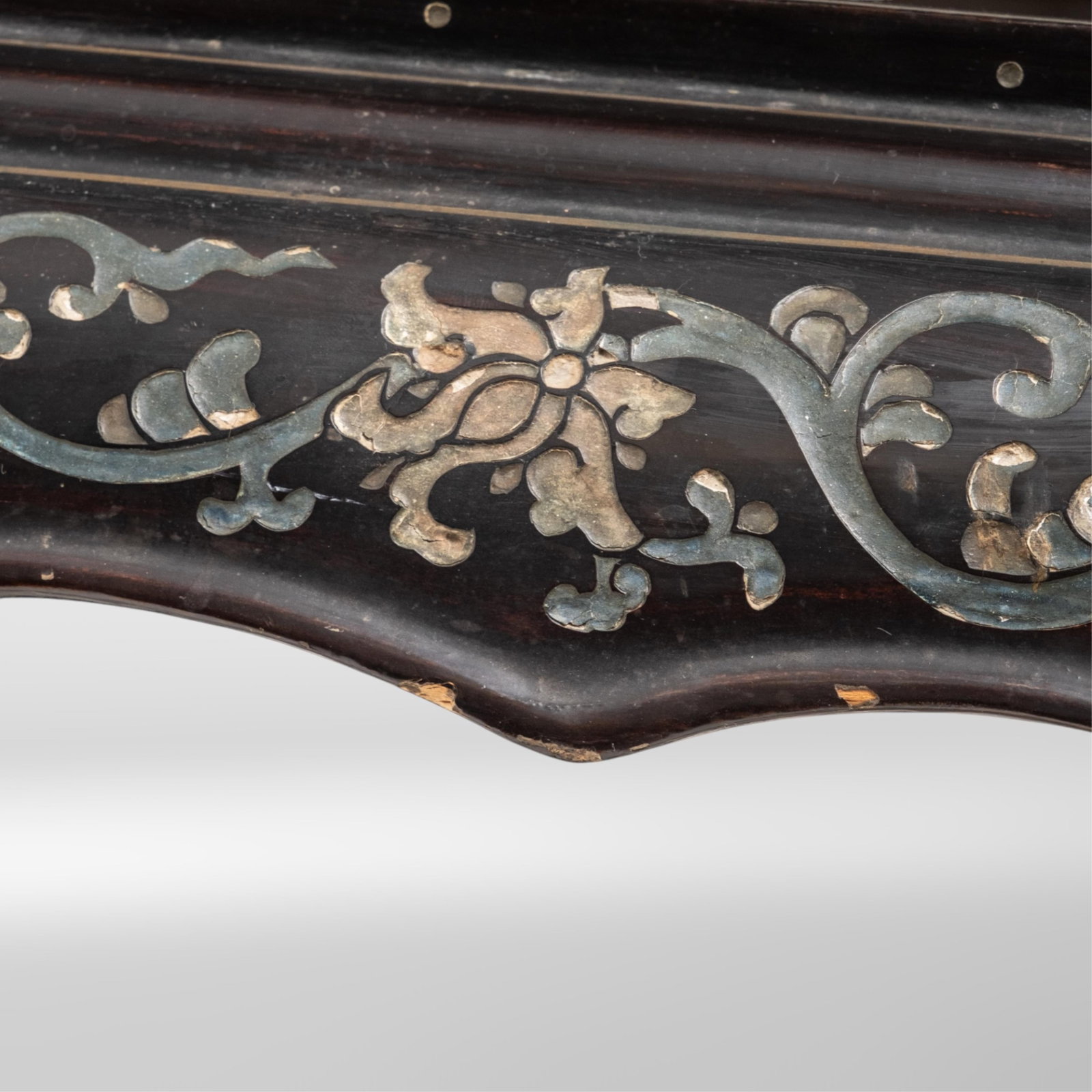 No Reserve- Chinese Black Coromandel Lacquer Inlay Low Table - 17