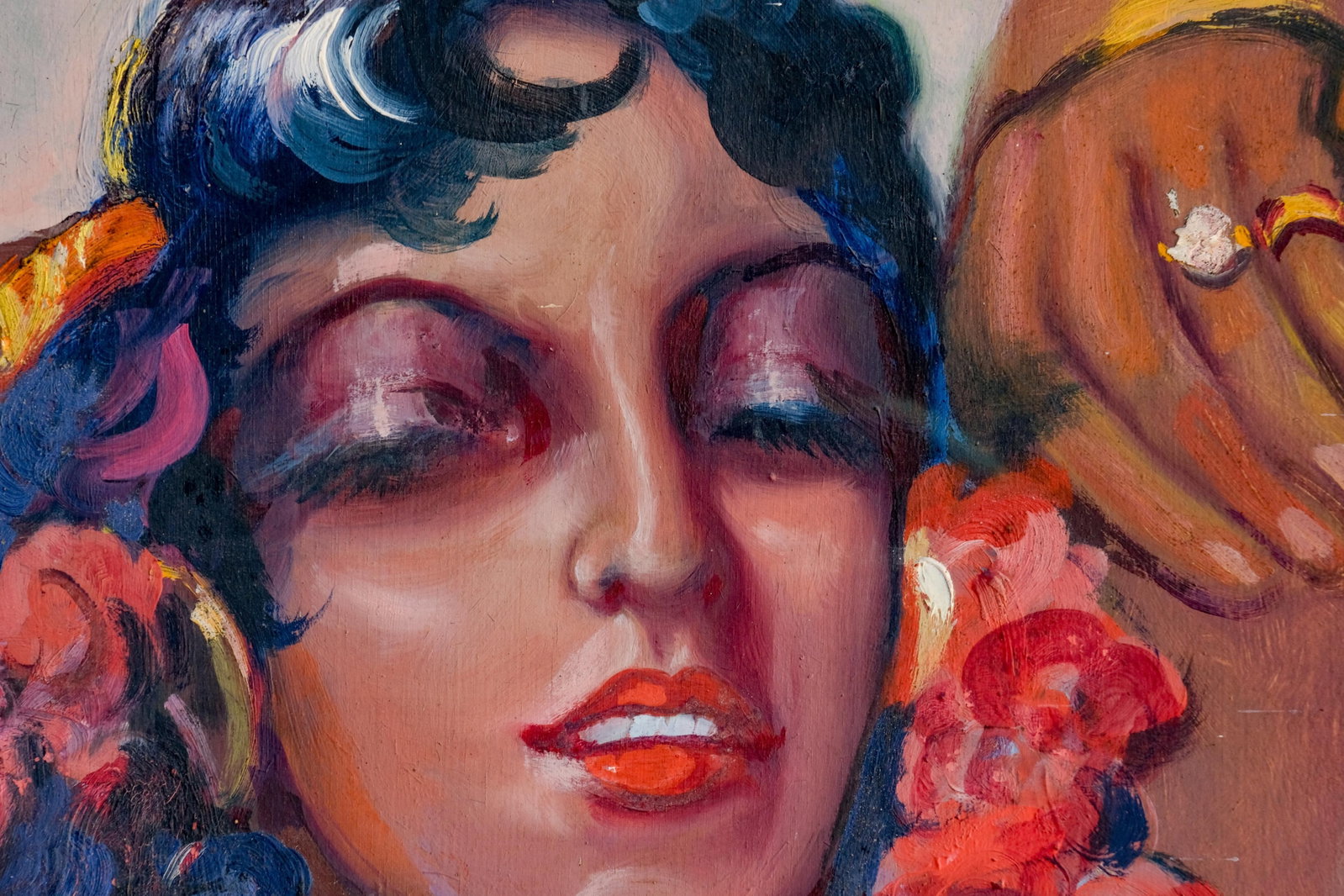 No Reserve- Monumental Jean-Louis Paguenaud - Signed Oil on Panel Painting, “Flamenco Dancer", - 10
