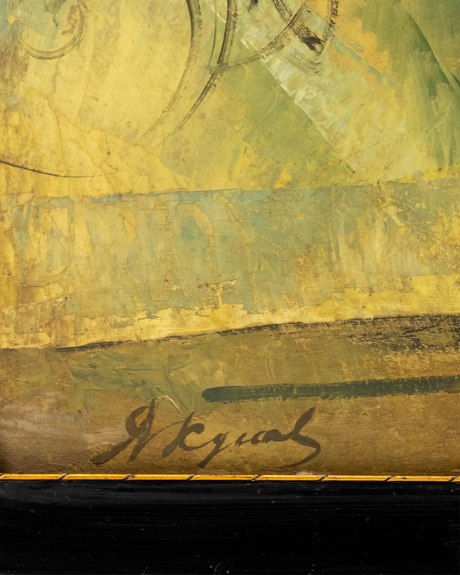 No Reserve- Russian Avant-Garde Cubist Horse and Rider Oil on Cardboard Painting, Signed Illegibly - 5