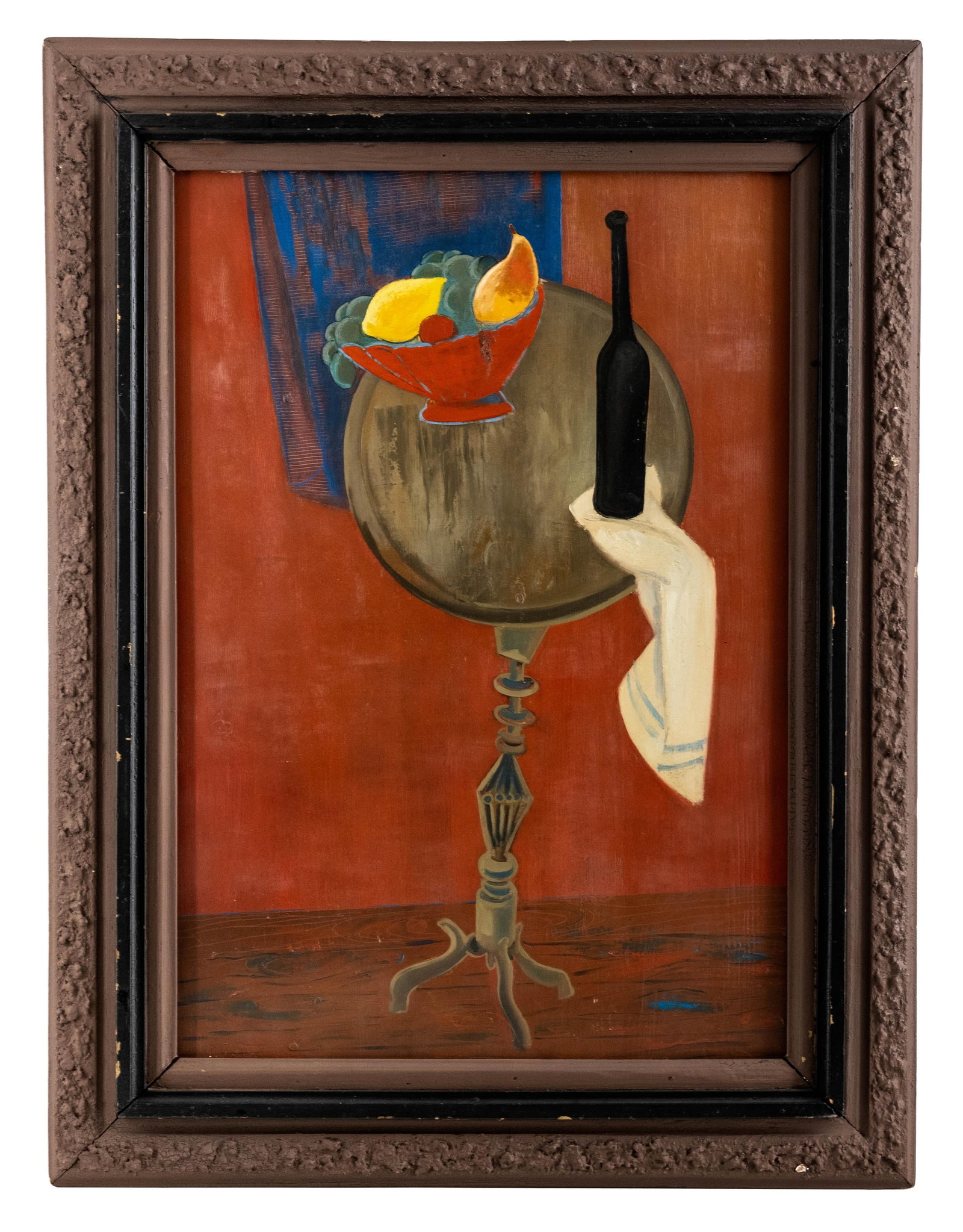 No Reserve- David Petrovich Shterenberg Russian Still Life Oil Painting on Wood Panel, Signed - 3