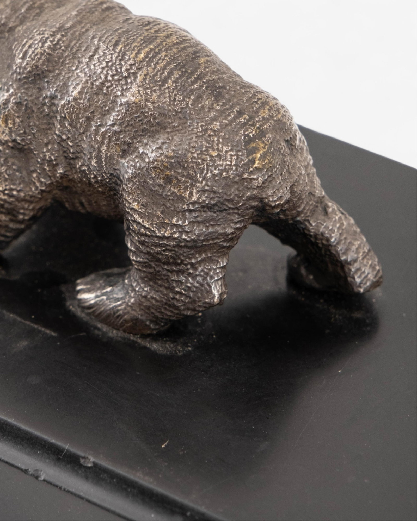 No Reserve- Silvered Russian Bronze Bear Cub Sculpture, Late 19th Century - 5