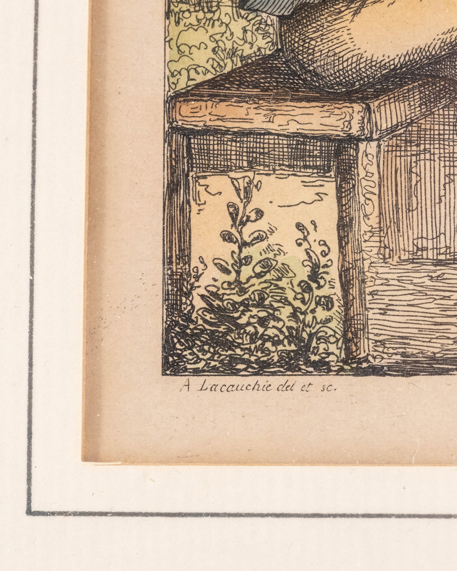 No Reserve- A. Lacauchie France Pittoresque Hand-Colored Print, 1835 - 4