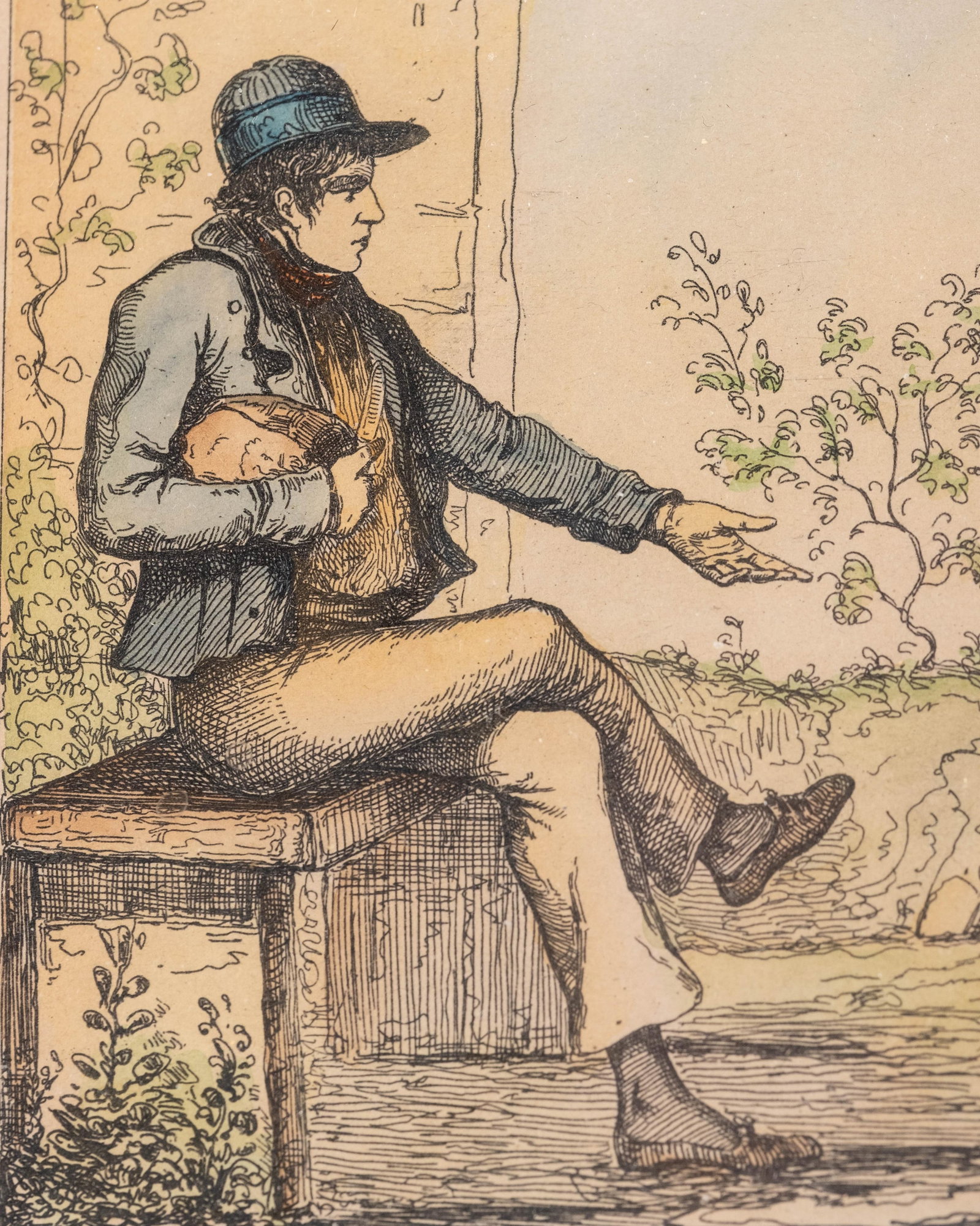 No Reserve- A. Lacauchie France Pittoresque Hand-Colored Print, 1835 - 6