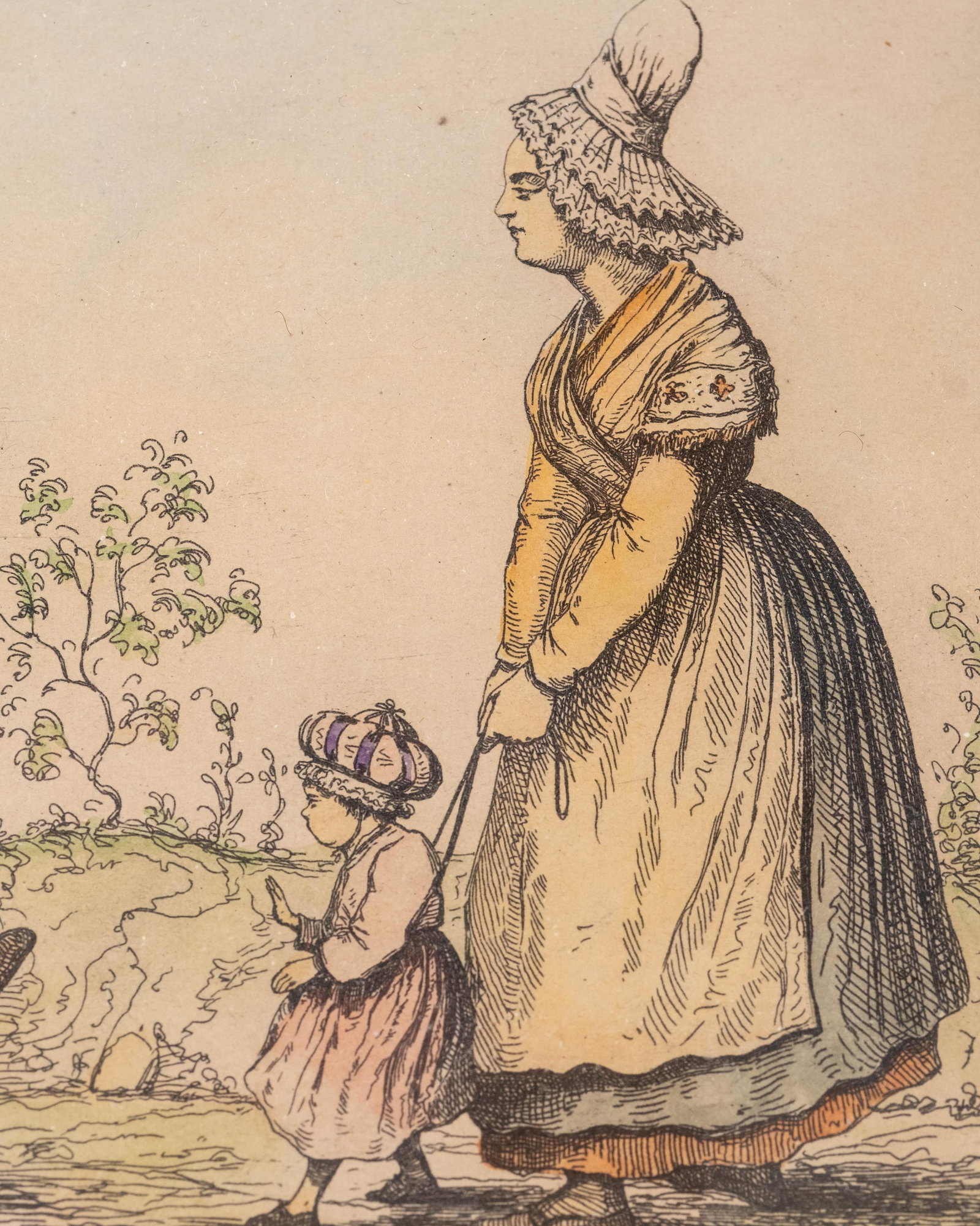No Reserve- A. Lacauchie France Pittoresque Hand-Colored Print, 1835 - 7