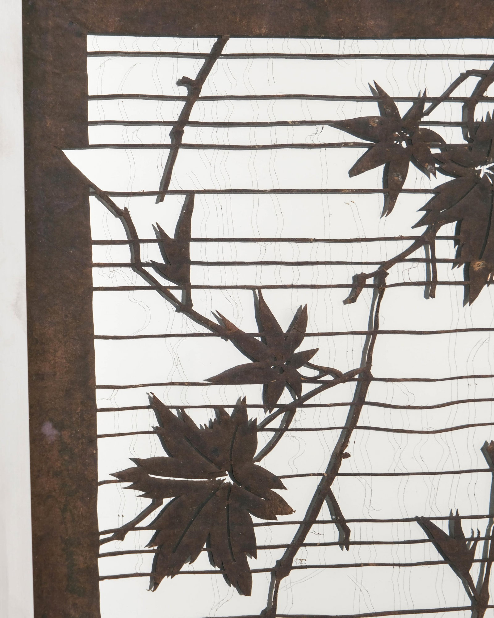 No Reserve- Pair Of Botanical Mirrored Paper Cut Artworks - 20