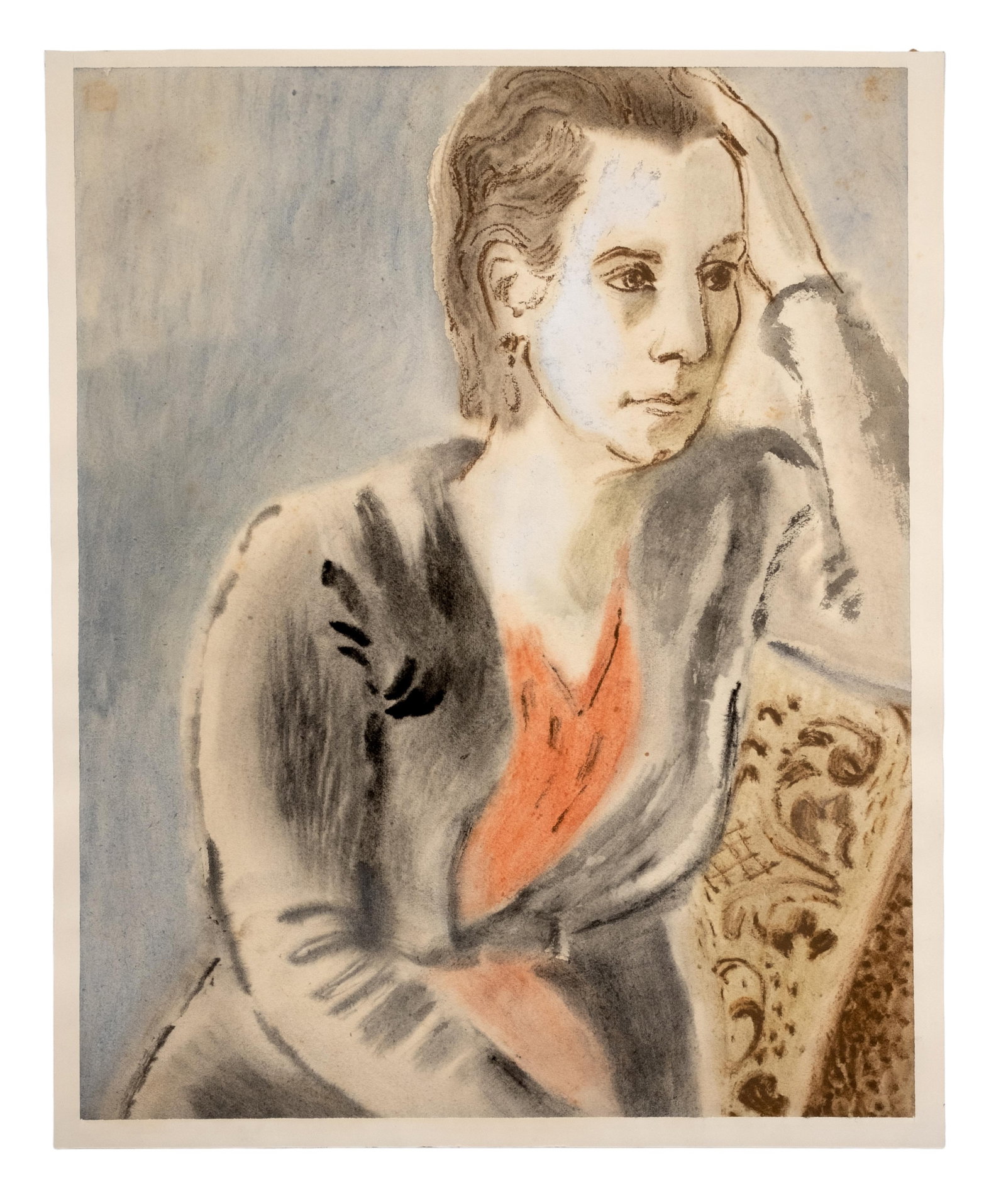 No Reserve- Adolf De Haer Portrait Painting / Drawing on Paper - 2
