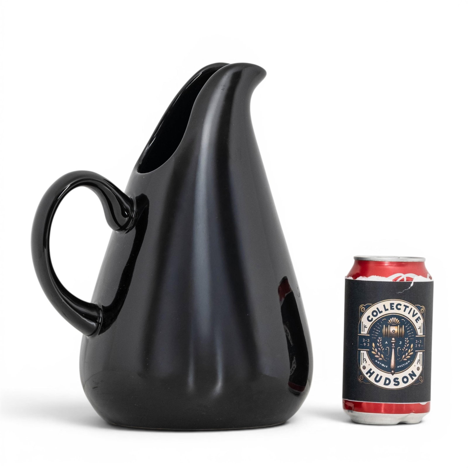 No Reserve- Russell Wright signed Black Stoneware Pitcher - 2