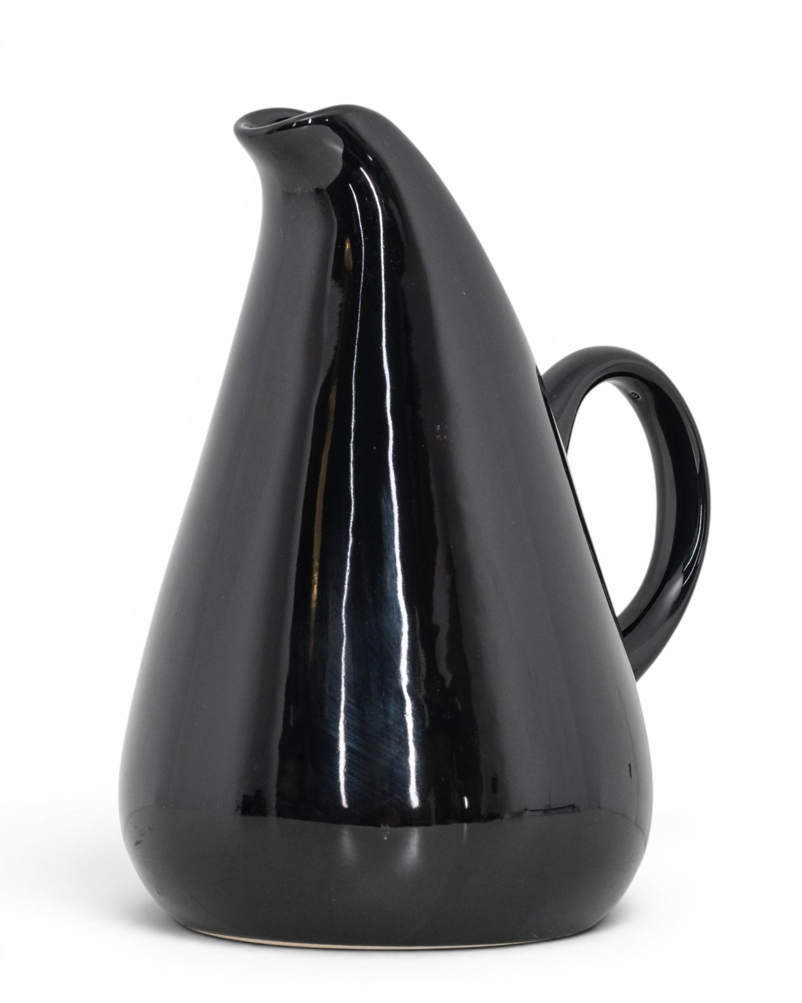 No Reserve- Russell Wright signed Black Stoneware Pitcher - 4