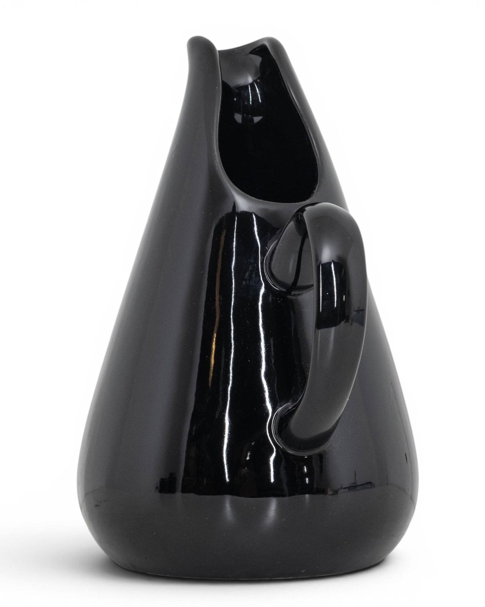 No Reserve- Russell Wright signed Black Stoneware Pitcher - 5