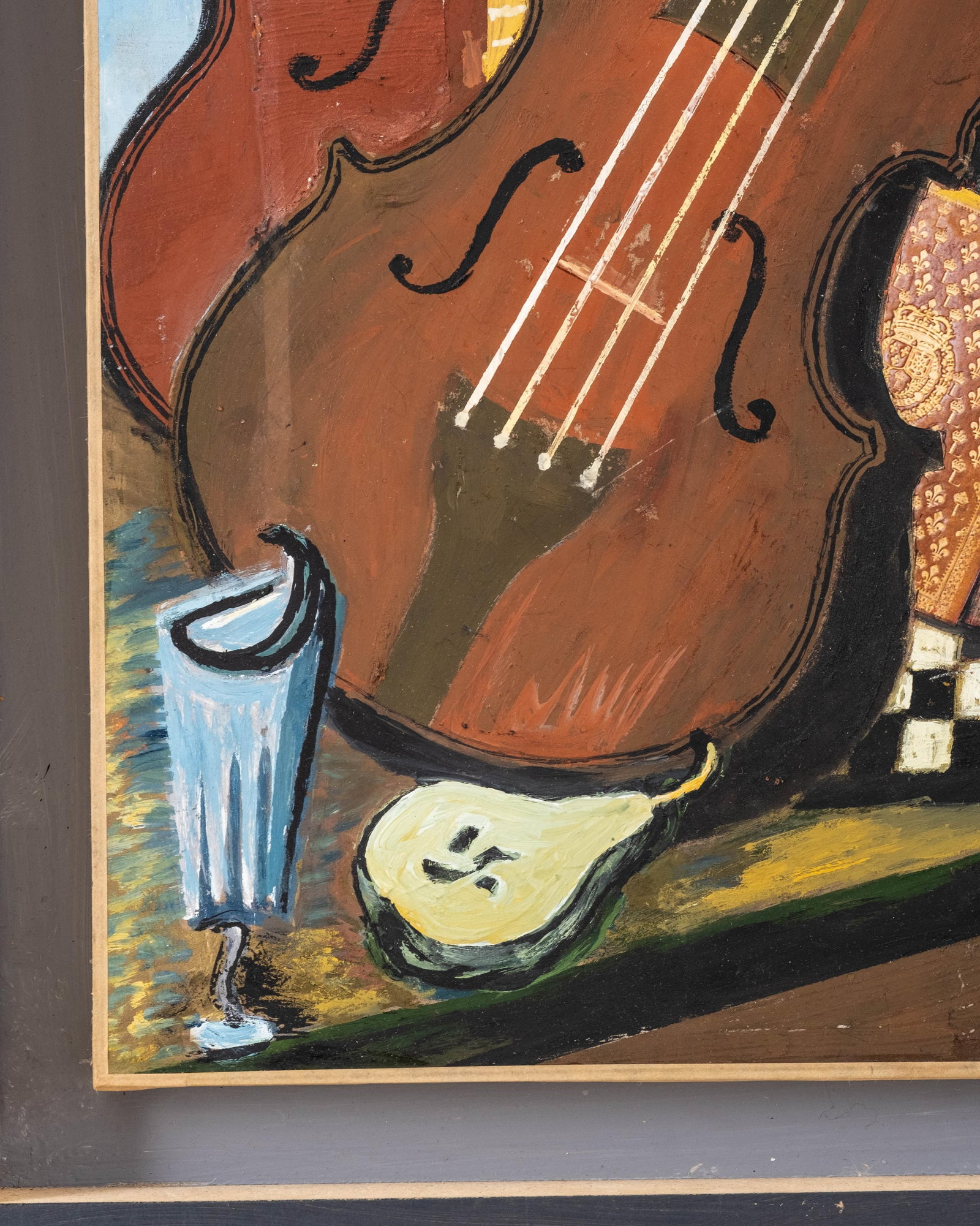 No Reserve- Constantin Petroff Signed Cubist Composition Oil Painting - 7