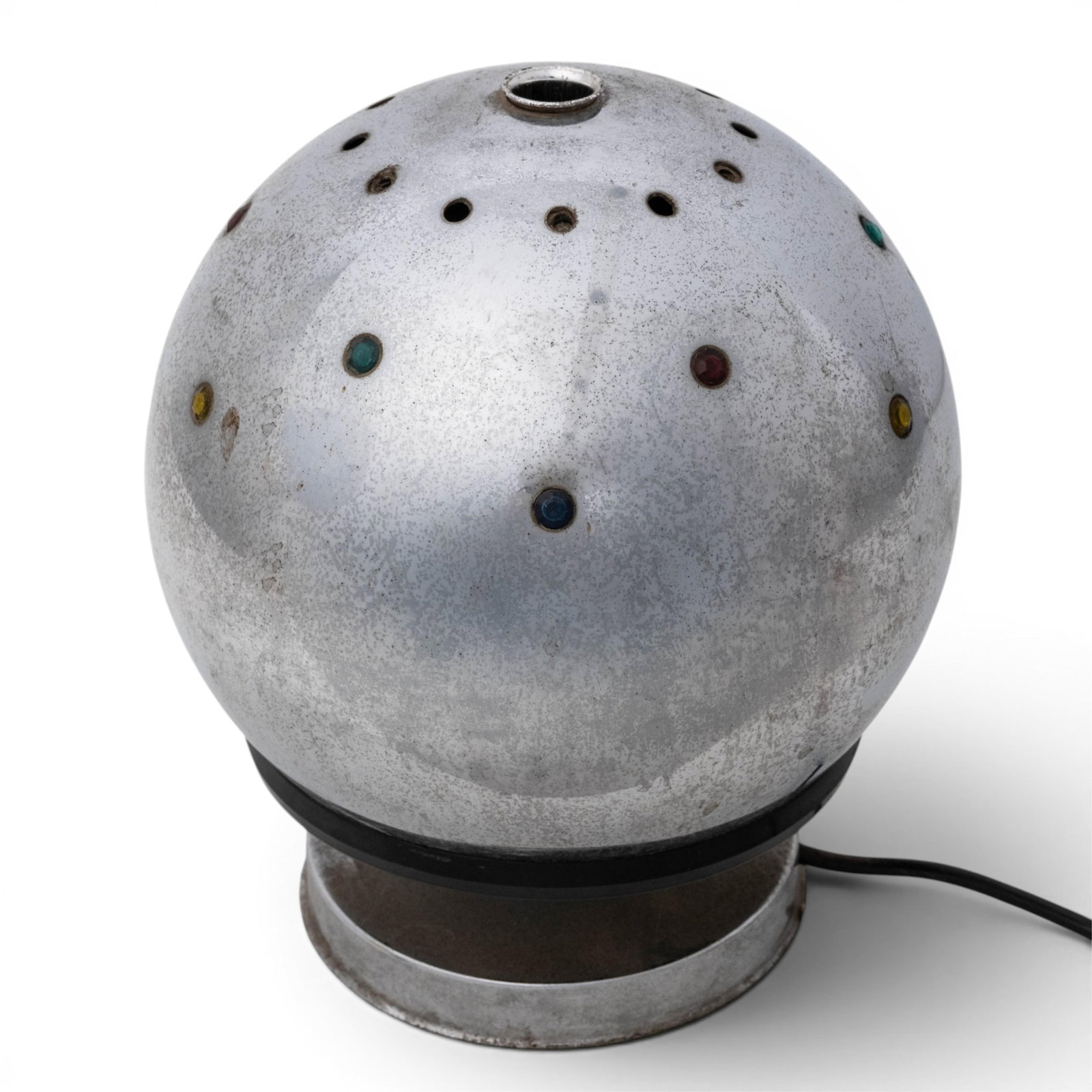 No Reserve- French Art Deco Jeweled Metal Table Lamp, Circa 1920 - 4