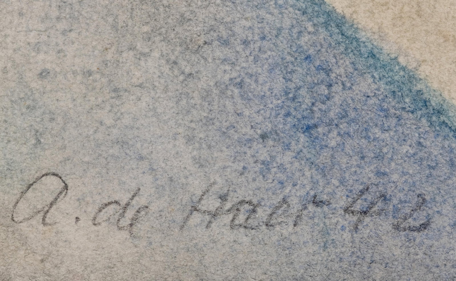 No Reserve- Adolf De Haer Signed Portrait Painting / Drawing on Paper - 3