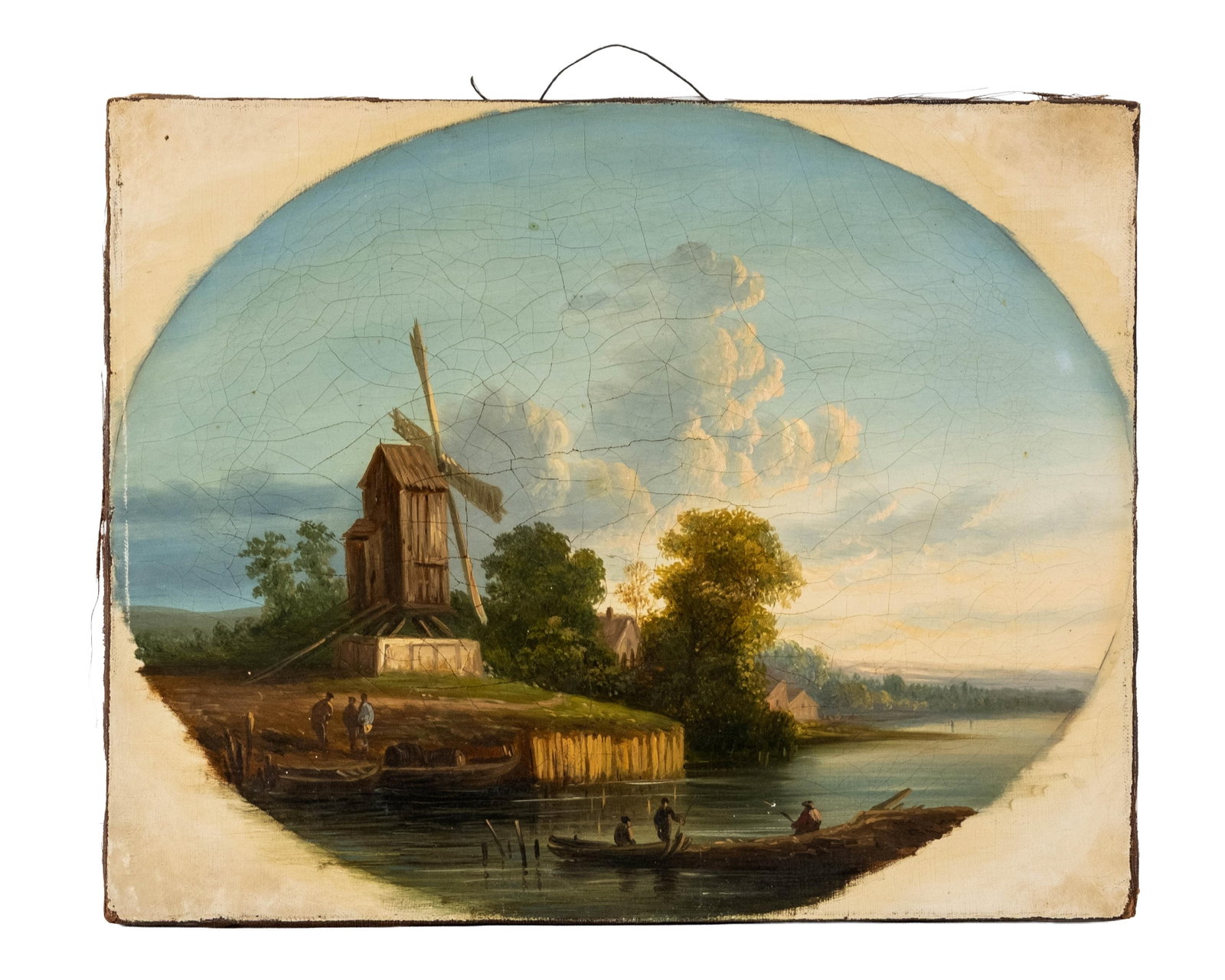 No Reserve- French Late 19th Century Oil On Canvas Landscape Painting - 3