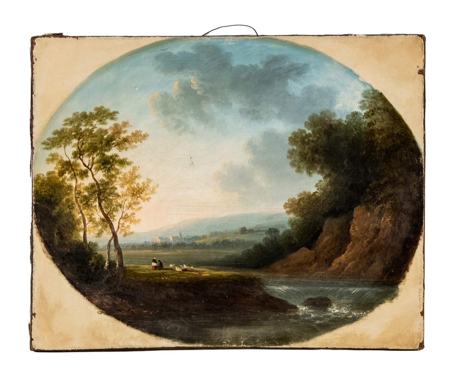 No Reserve- French Late 19th Century Oil On Canvas Landscape Painting - 3