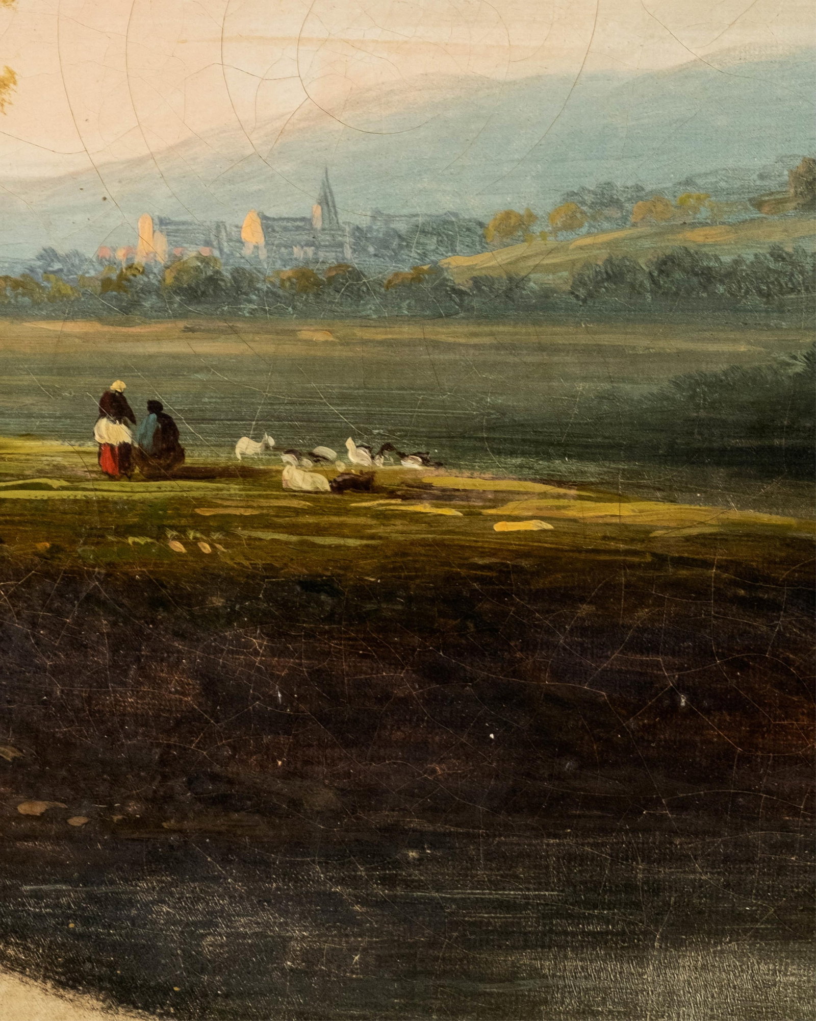 No Reserve- French Late 19th Century Oil On Canvas Landscape Painting - 6