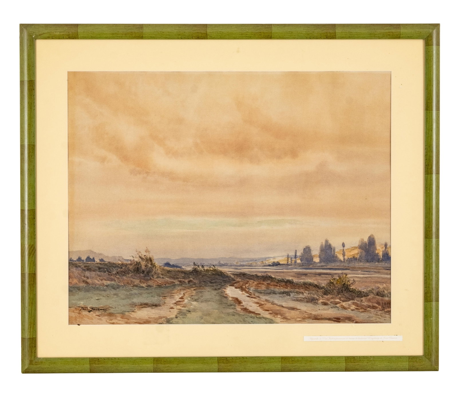 No Reserve- Signed Paul Jaubert French Landscape Watercolor Painting - 4