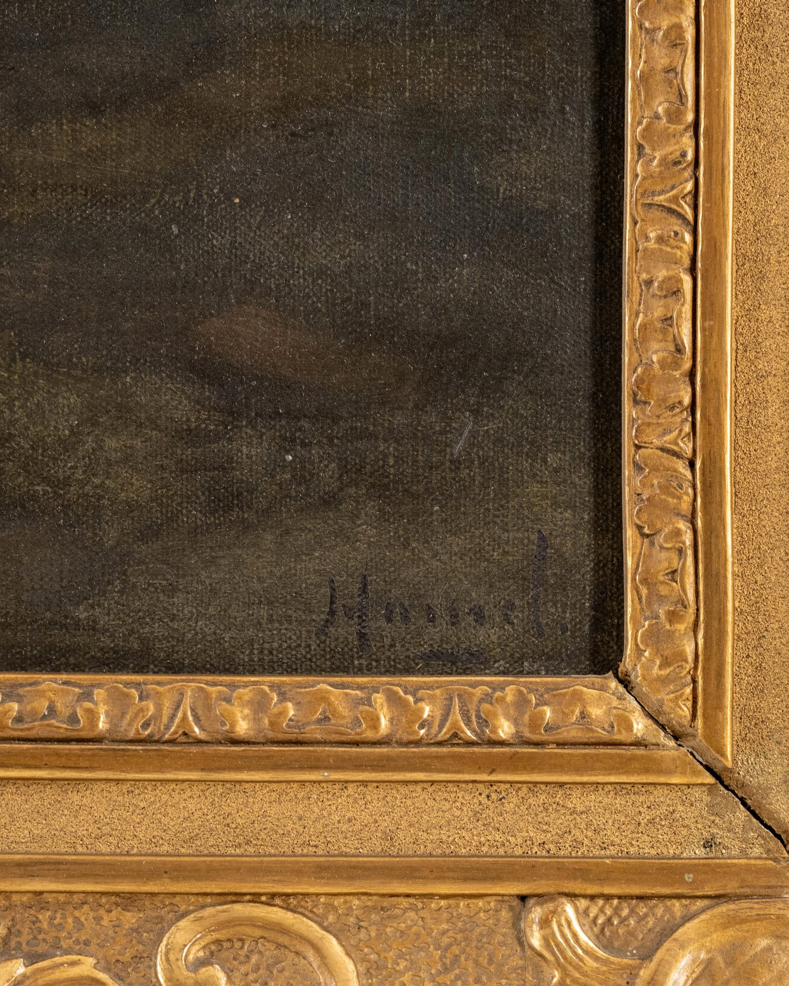 No Reserve- Willem Hamel Dutch Amsterdam School circa 1900 Tonalist Oil Painting - 4