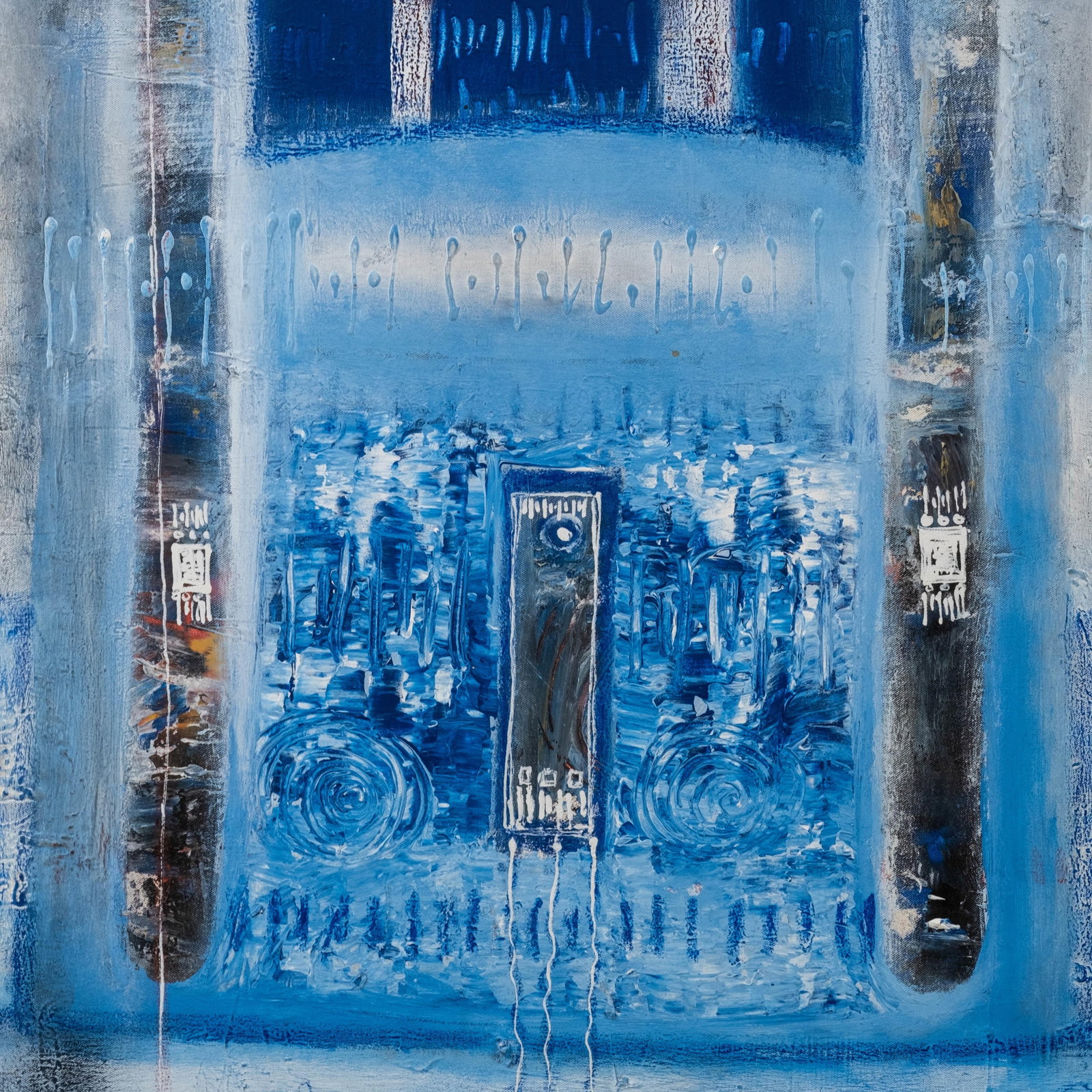 No Reserve- Salifoura Contemporary Abstract Oil Painting, 2009, Signed - 7