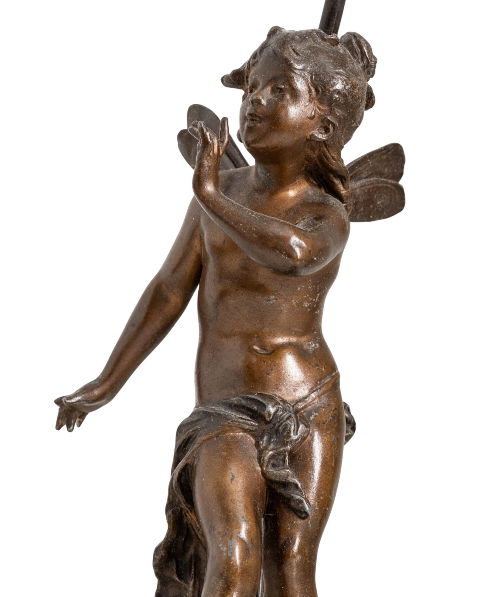 No Reserve- Pair of F. Moreau after French Sculptural Lamps 'Espieglerie/Enjoument', Early 20th - 3