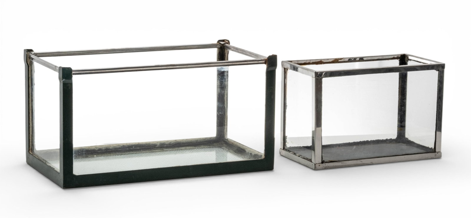 No Reserve- Pair Of Art Deco Aquarium / Specimen Display Cases - 5