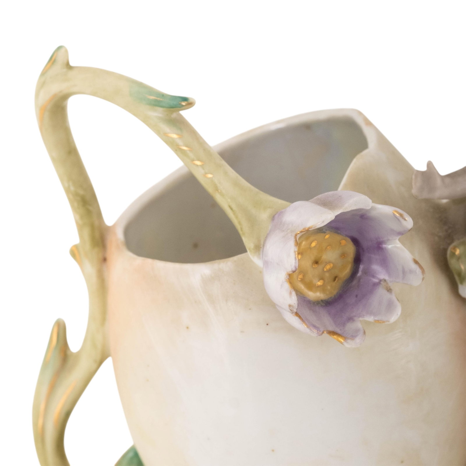 No Reserve- Vintage Figural Cherub and Swan Porcelain Planter - 3