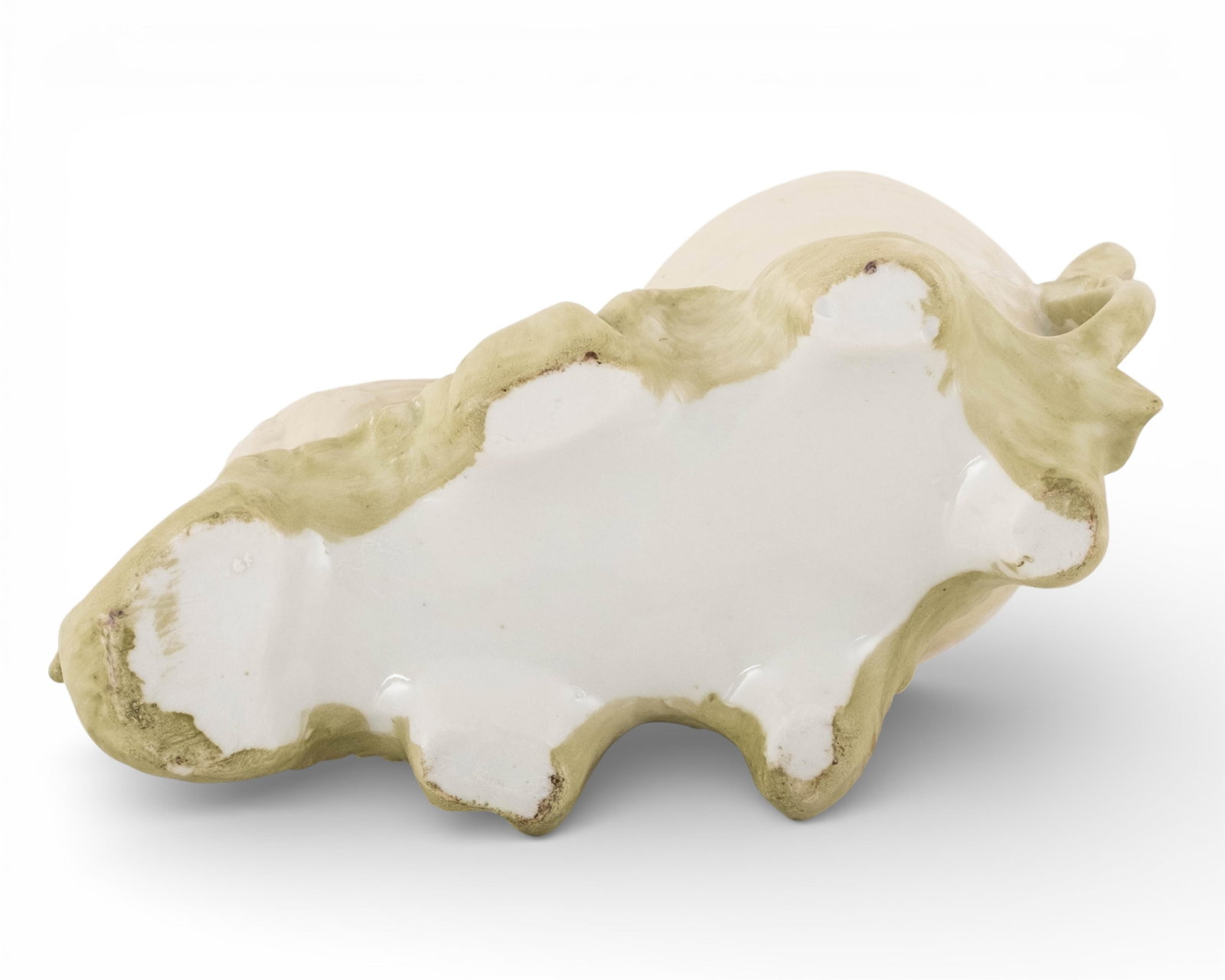 No Reserve- Vintage Figural Cherub and Swan Porcelain Planter - 7