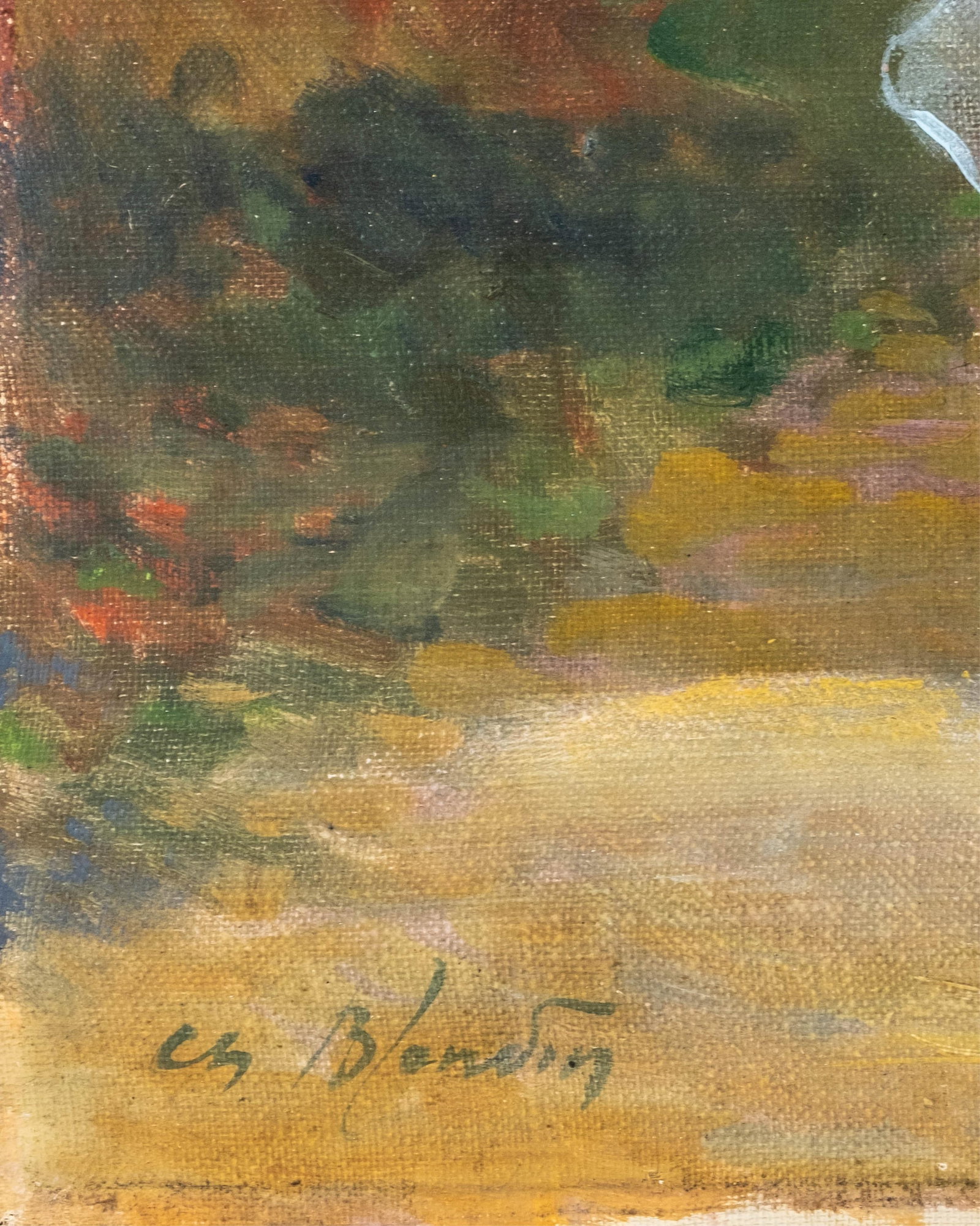 No Reserve- Charles Blondon *Elegant In The Garden*, Oil On Canvas Painting, Signed - 4