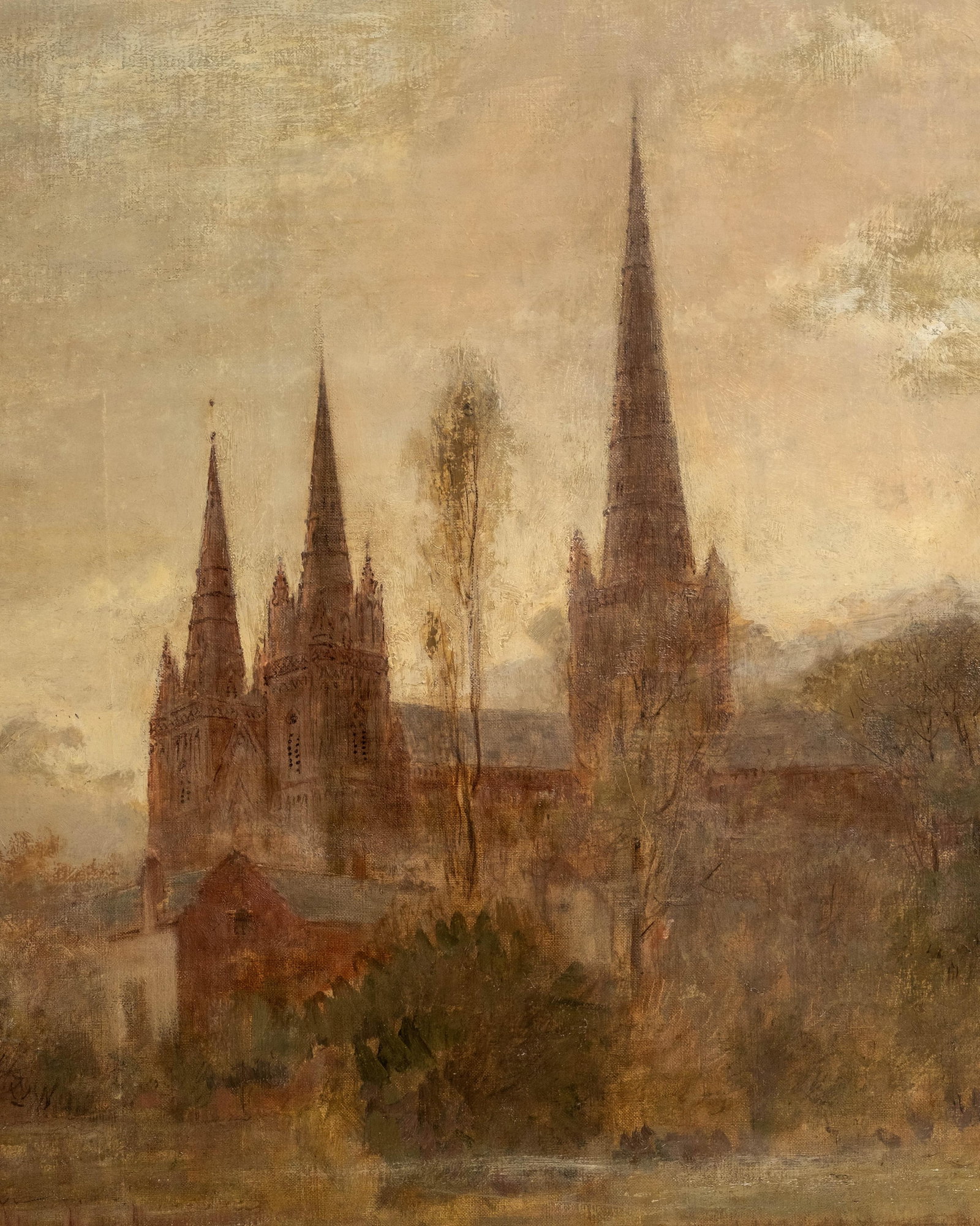 No Reserve- Albert Goodwin British Lichfield Oil Painting, 1902, Signed - 6