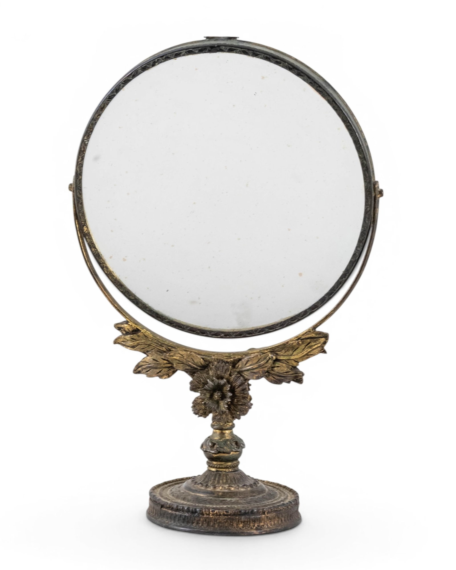 No Reserve- Gilt Vanity Dresser Set With Mirror And Perfumer - 7