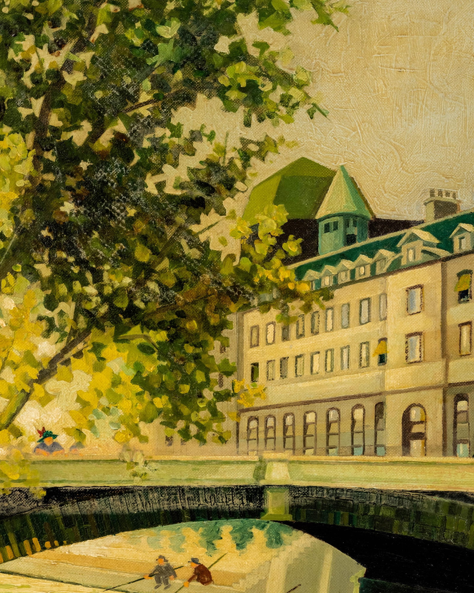 No Reserve- James F. Corcoran Paris Left Bank Oil Painting, 1950 - 5