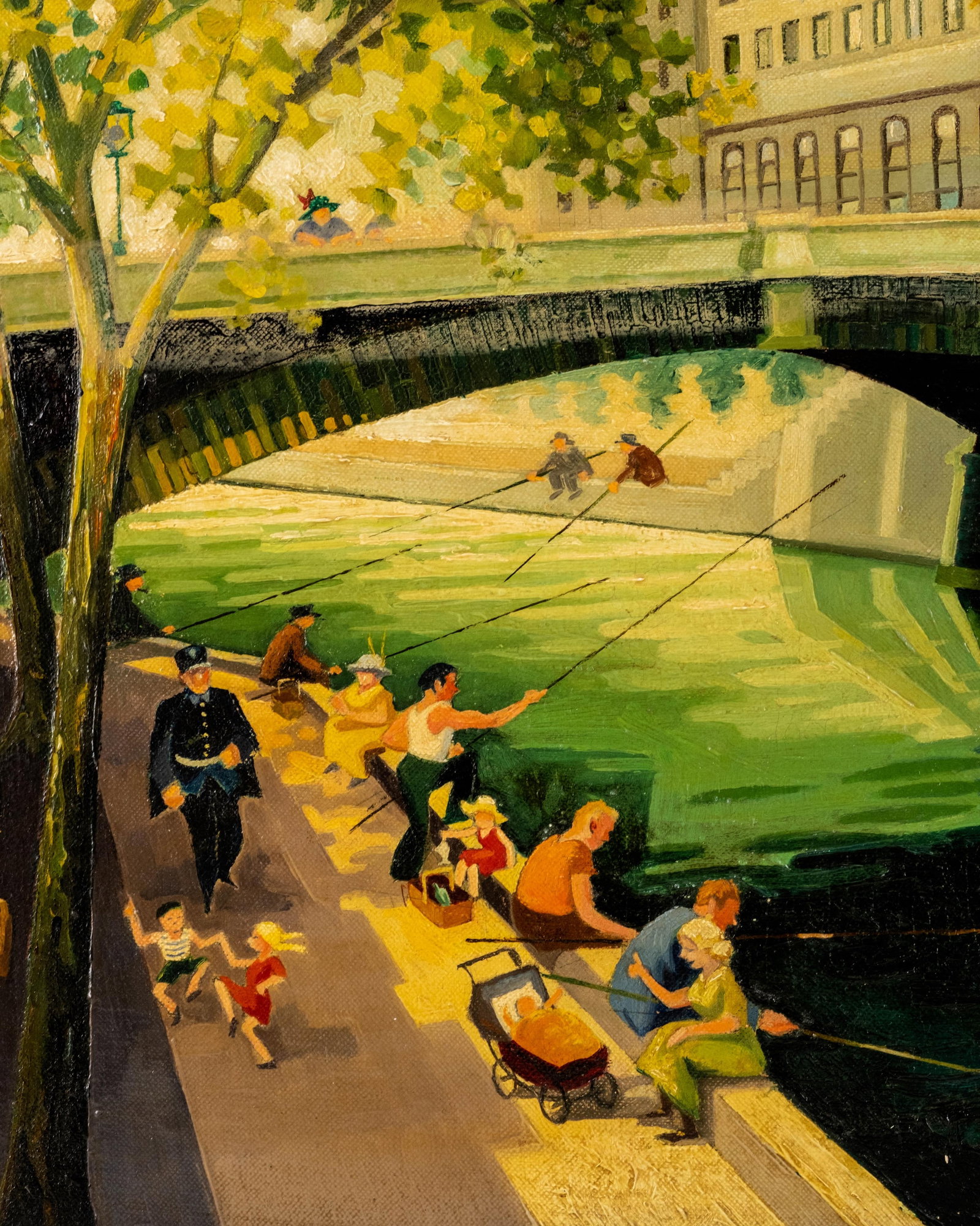 No Reserve- James F. Corcoran Paris Left Bank Oil Painting, 1950 - 7