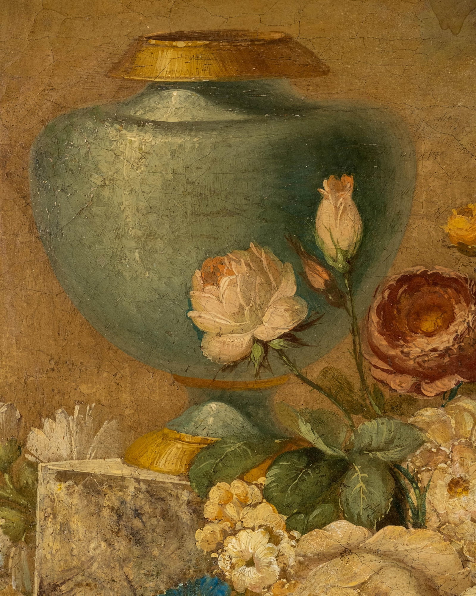 No Reserve- Cosmo de Salvo Italian Floral Still Life Oil Painting, Signed - 5