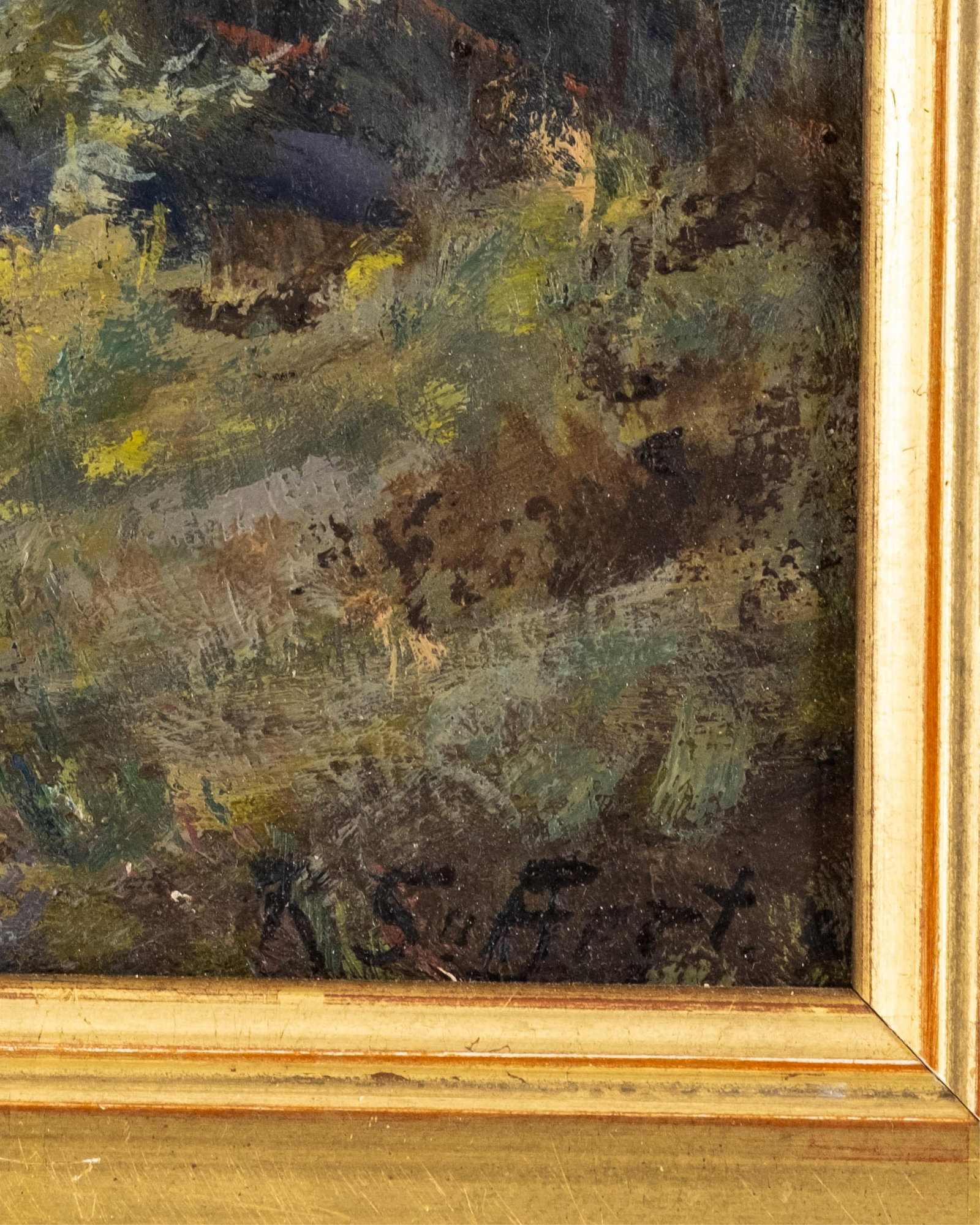 No Reserve- Richard Seiffert-Wattenberg German Forest View Oil Painting, 1896, Signed - 4