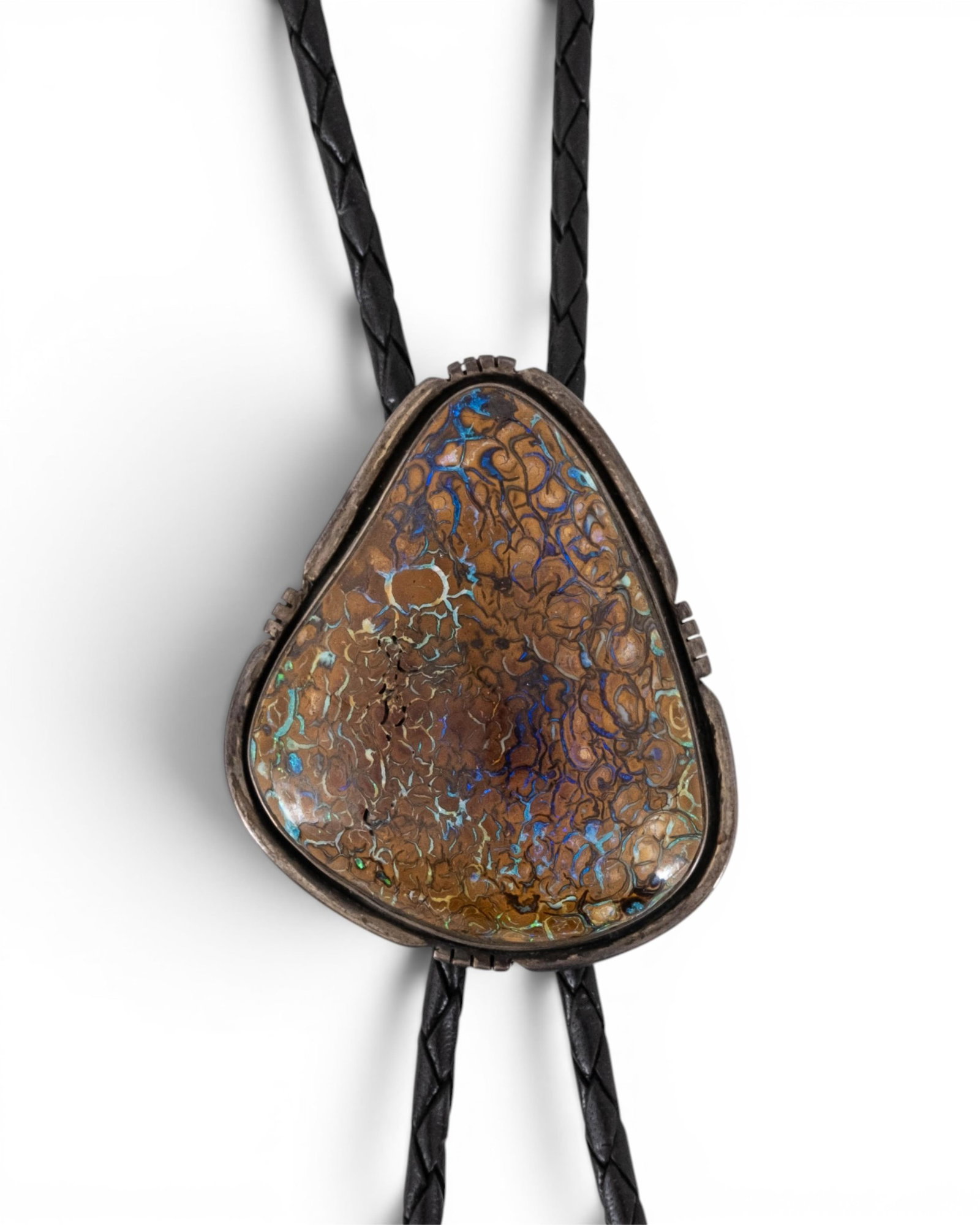 No Reserve- Two Southwestern Bolo Ties With Dinosaur Bone And Boulder Opal - 3