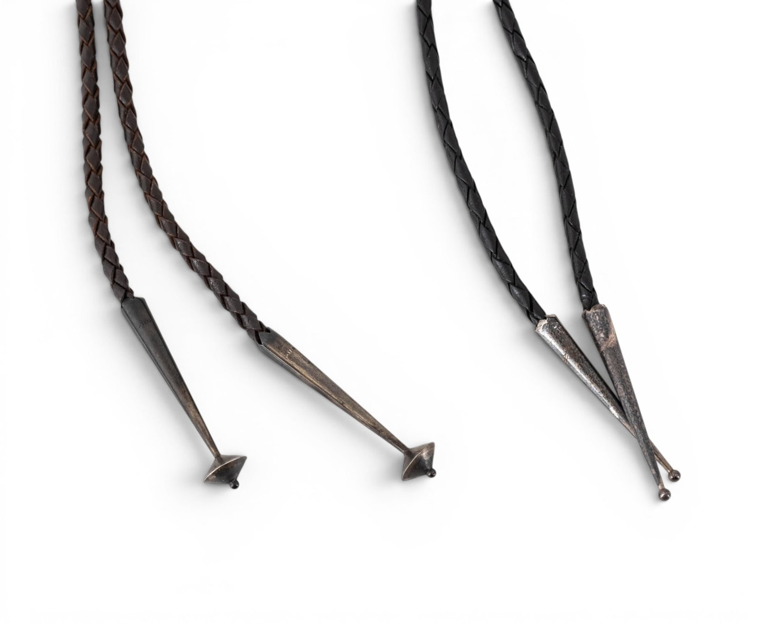 No Reserve- Two Southwestern Bolo Ties With Dinosaur Bone And Boulder Opal - 4