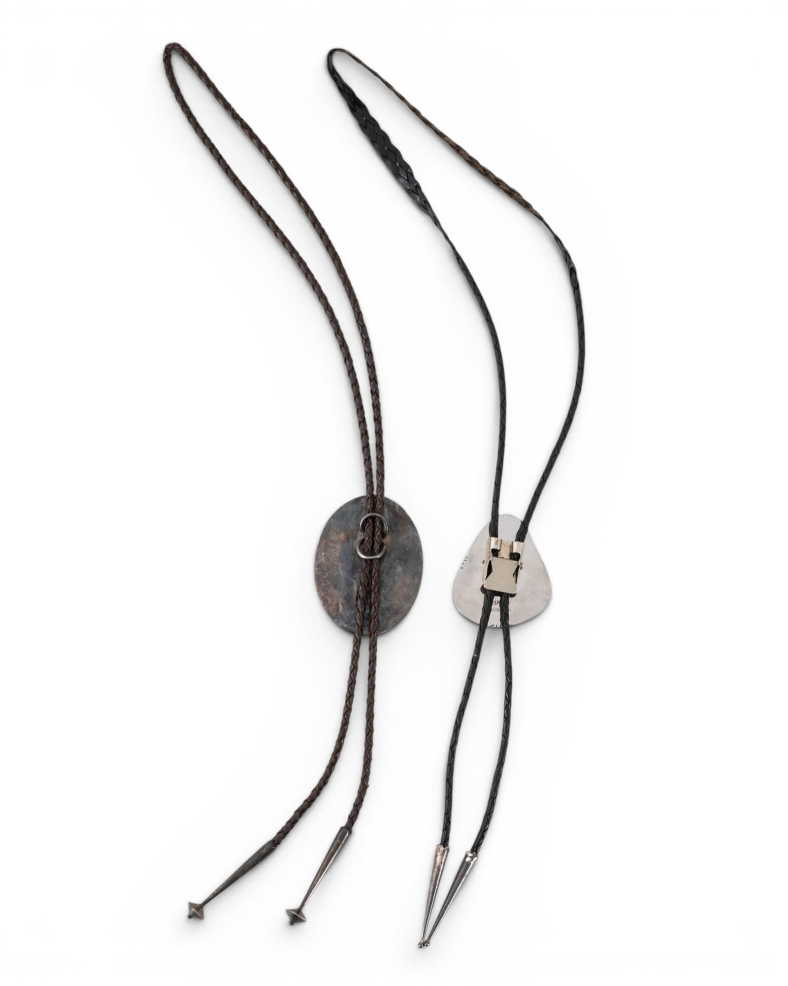 No Reserve- Two Southwestern Bolo Ties With Dinosaur Bone And Boulder Opal - 5